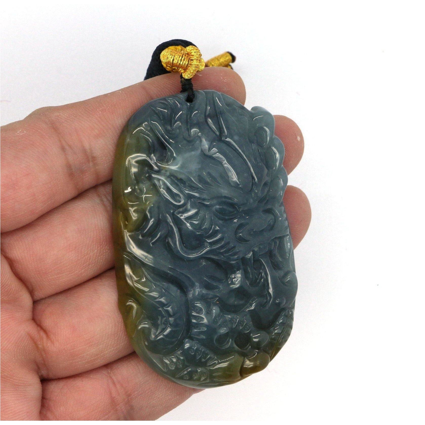 A Grade Jadeite Jade Pendants Dragon Series 天然緬甸玉A貨翡翠龍牌吊墜系列 DG0024 - Jade-collector.com