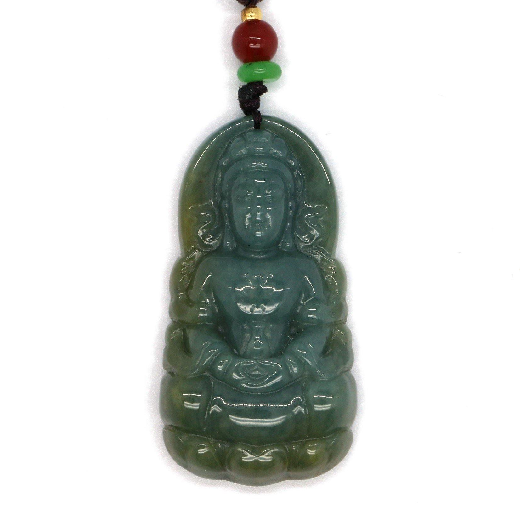 A Grade Jadeite Jade Guanyin Pendants Item no GY0024 - Jade-collector.com