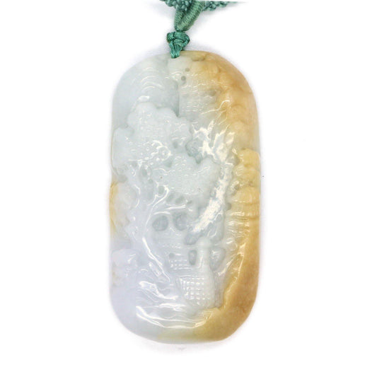 A Grade Jadeite Jade Pendants Landscape Series 天然緬甸玉A貨翡翠山水牌吊墜系列 DG0021 - Jade-collector.com