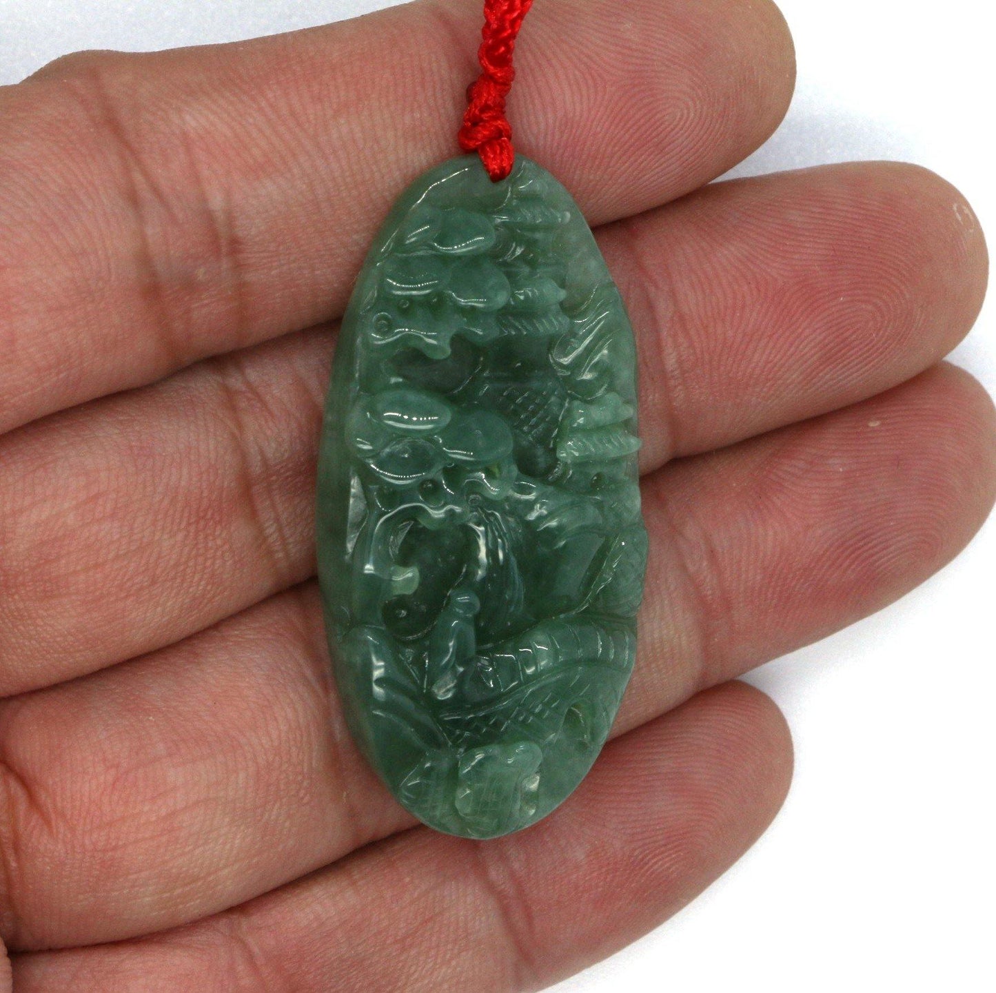 A Grade Jadeite Jade Pendants Landscape Series 天然緬甸玉A貨翡翠山水牌吊墜系列 LS0028 - Jade-collector.com