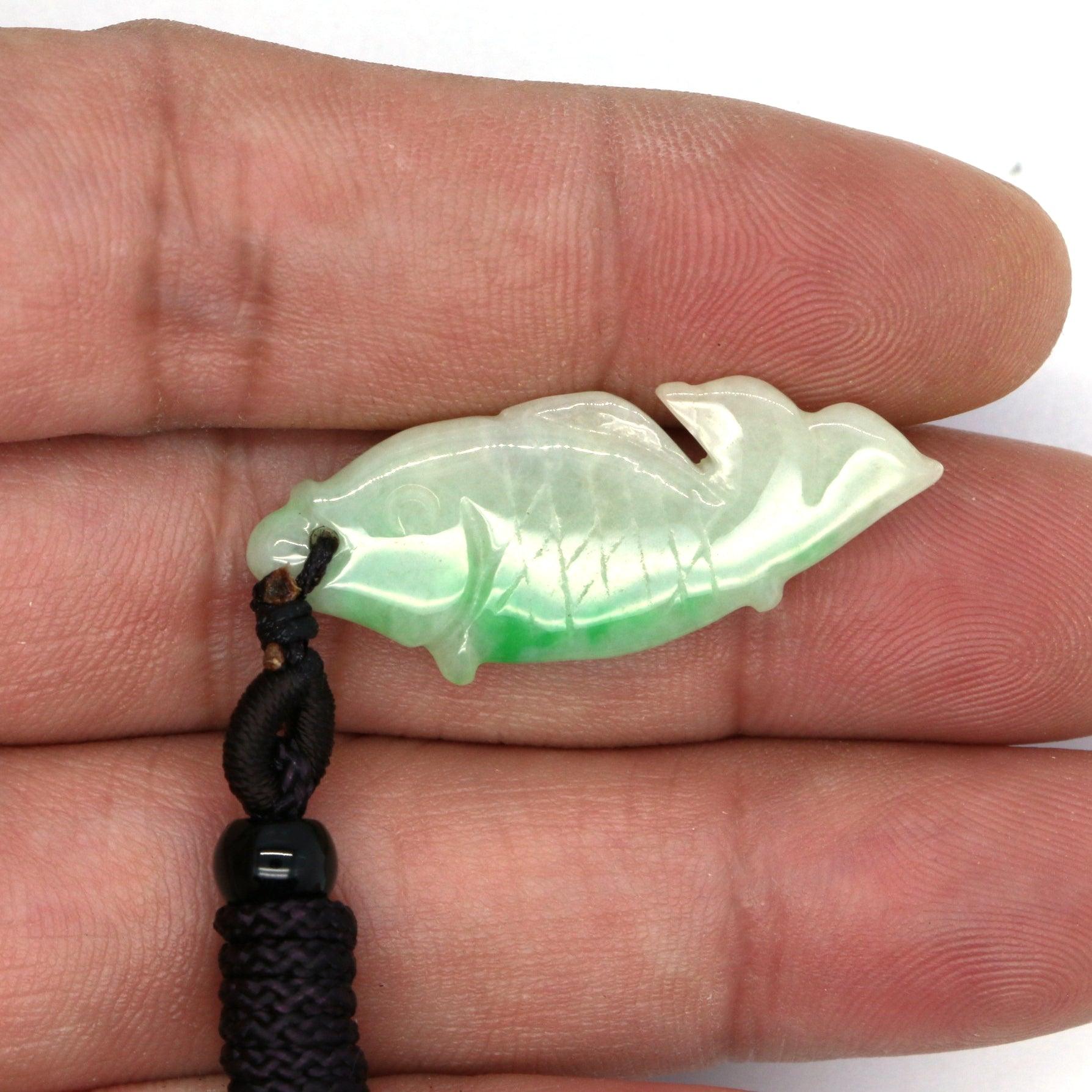 Type A Jadeite Jade Pendants Fish(FullFill USA) B09LSXNTMF - Jade-collector.com