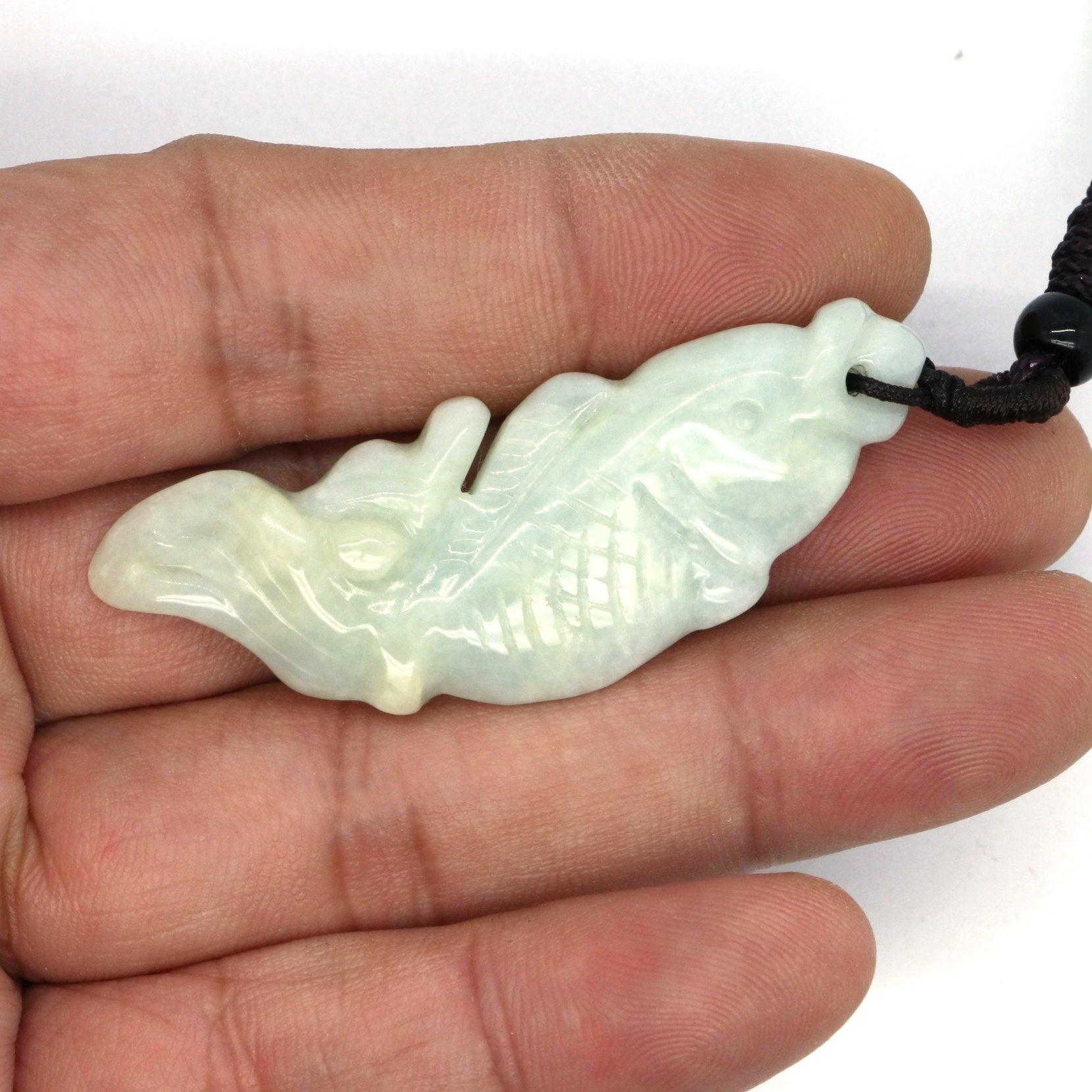 Type A Jadeite Jade Pendants Fish(FullFill USA) B09LSY9YGW - Jade-collector.com