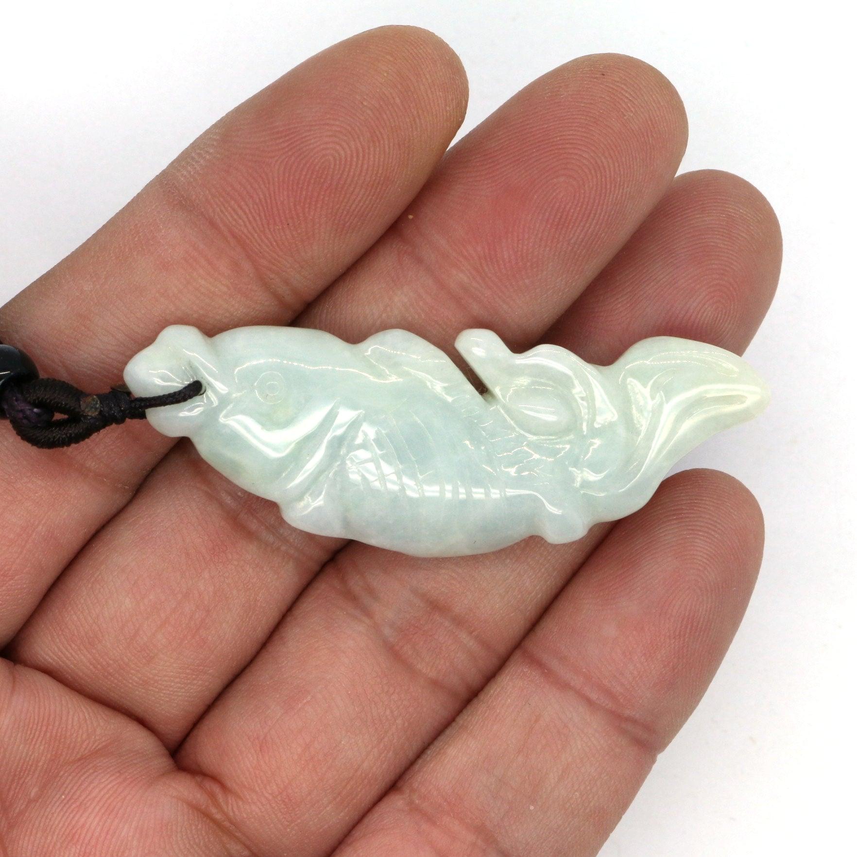 Type A Jadeite Jade Pendants Fish(FullFill USA) B09LSY9YGW - Jade-collector.com