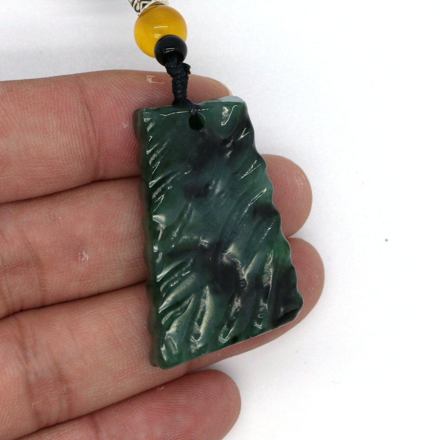 Type A Jadeite Jade Pendant Wave Series (Fullfill Germany)