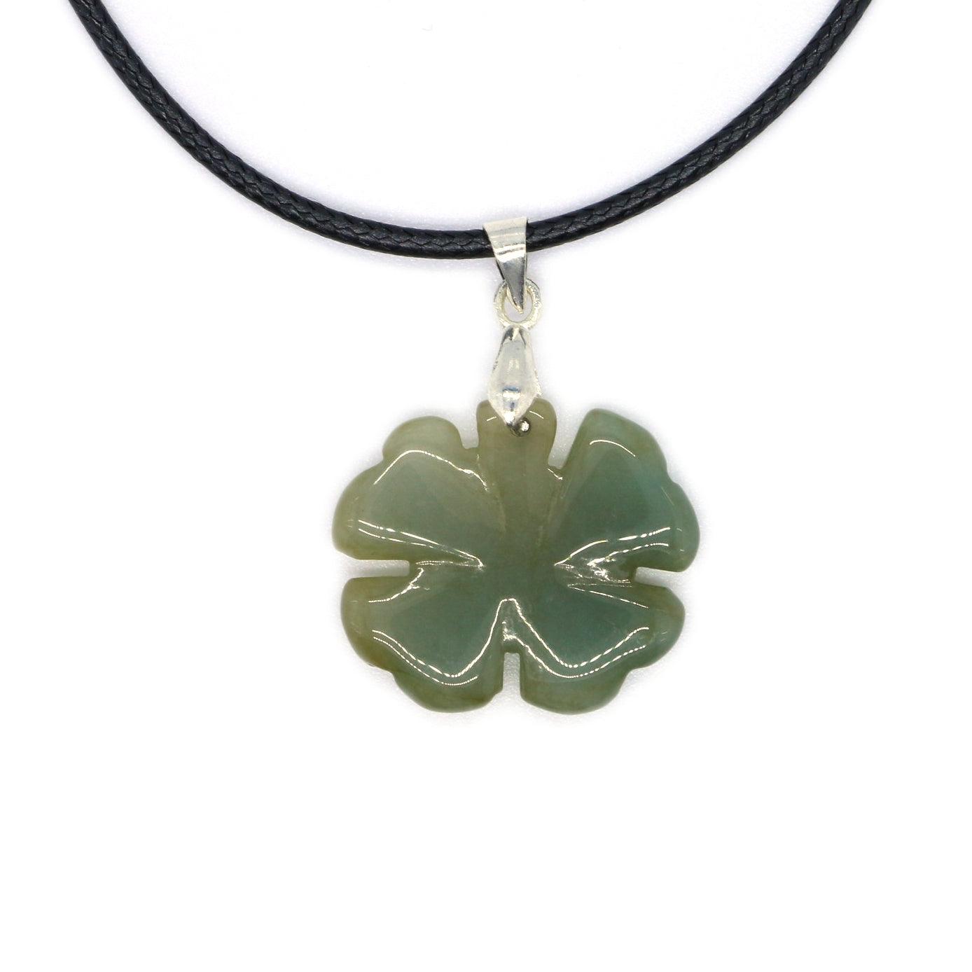 Type A Jadeite Jade Pendants Four-leaf clover Series pe10070
