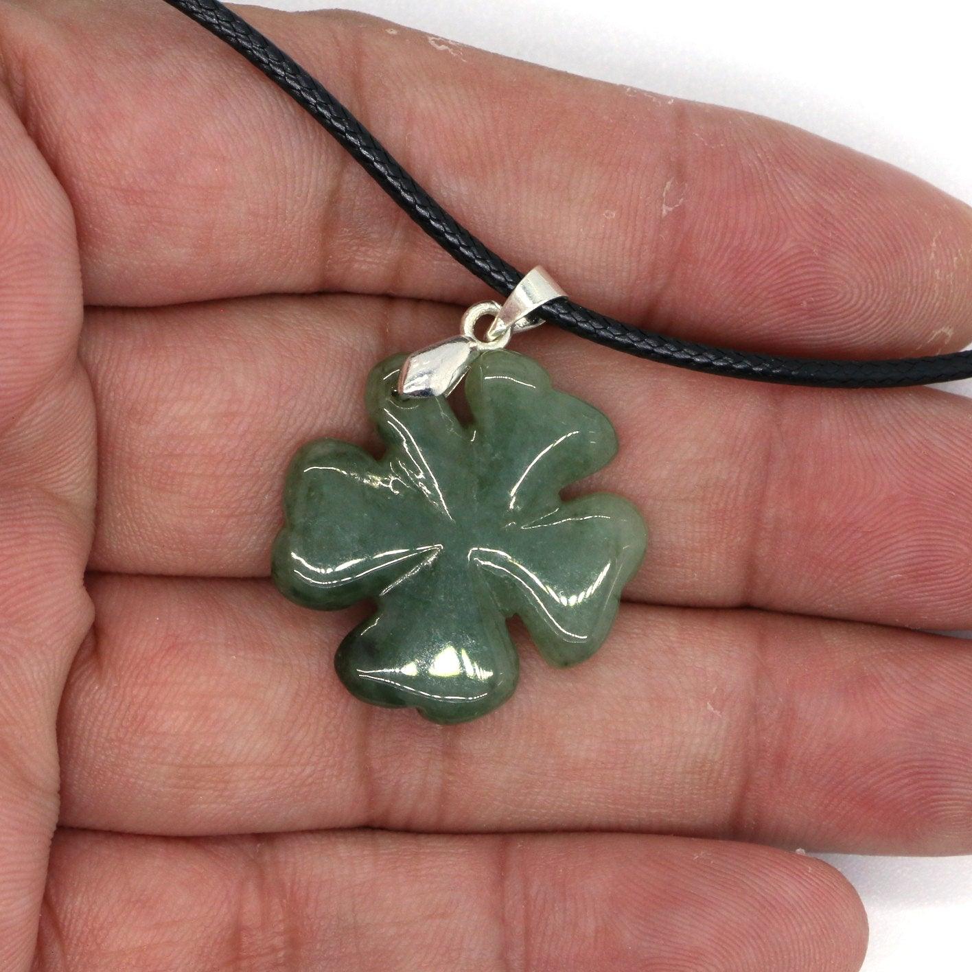 Type A Jadeite Jade Pendants Four-leaf clover Series - Jade-collector.com