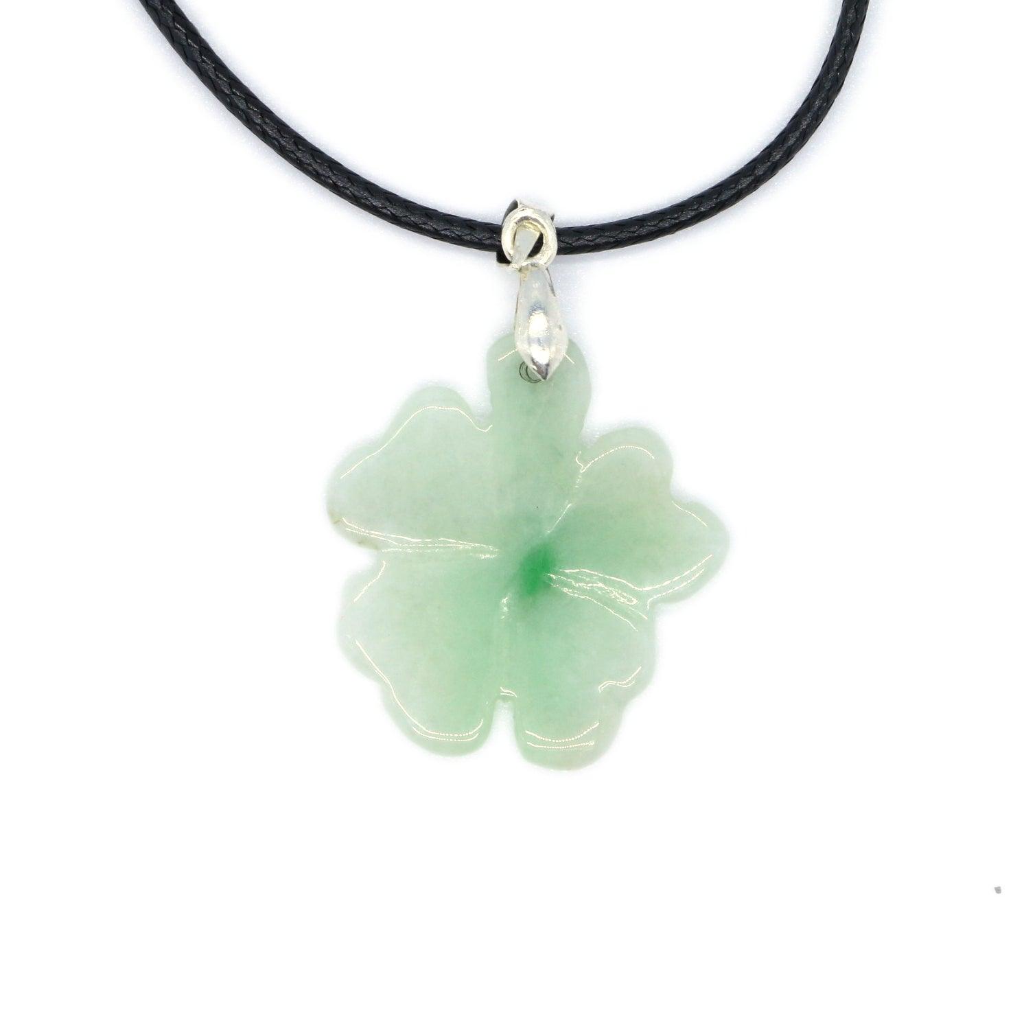 Type A Jadeite Jade Pendants Four-leaf clover Series pe10064 - Jade-collector.com