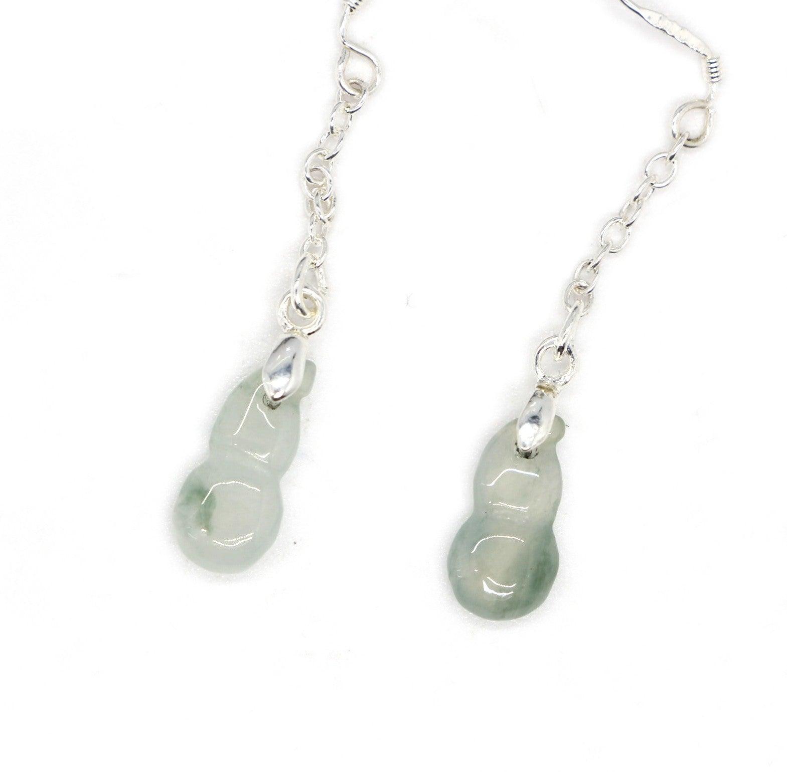 Type A Jadeite Jade Earrings - Jade-collector.com