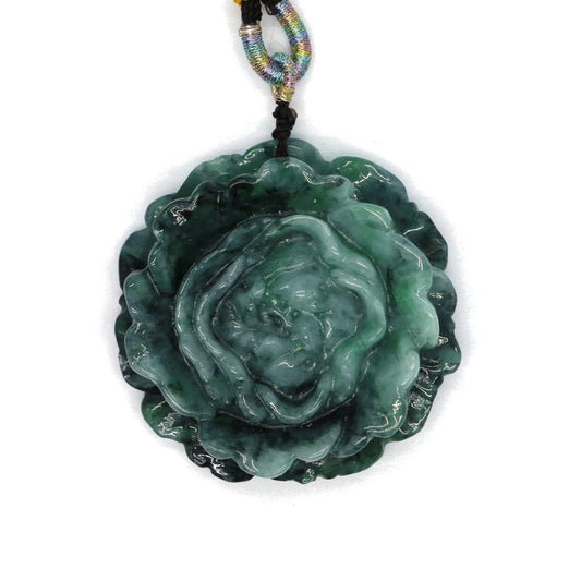 Type A Jadeite Jade Flower Pendants(Fullfill USA) B09BLTDMTX - Jade-collector.com