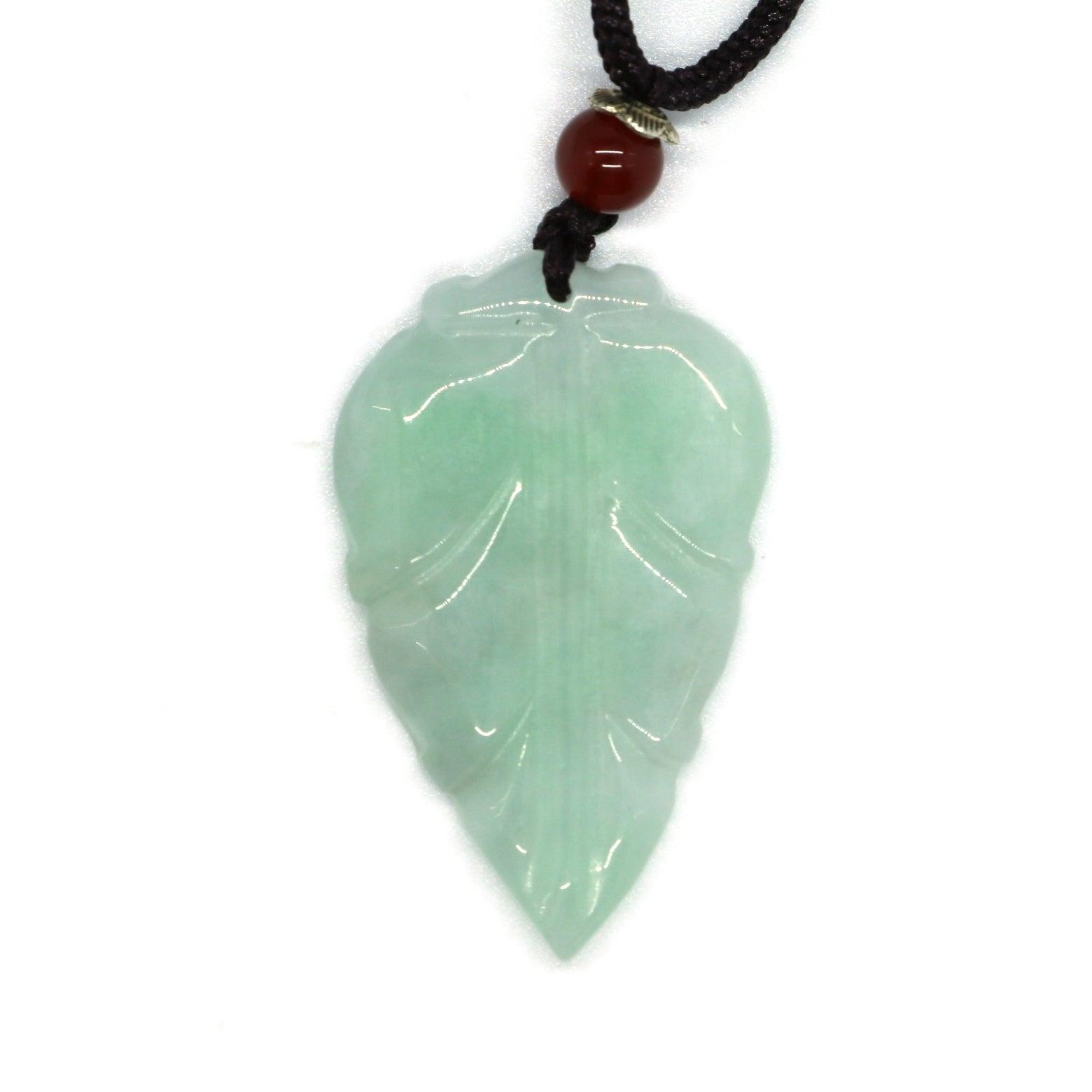 Type A Jadeite Jade Leaf Pendant Series (Fullfill USA only) B09K6C4L1Y - Jade-collector.com