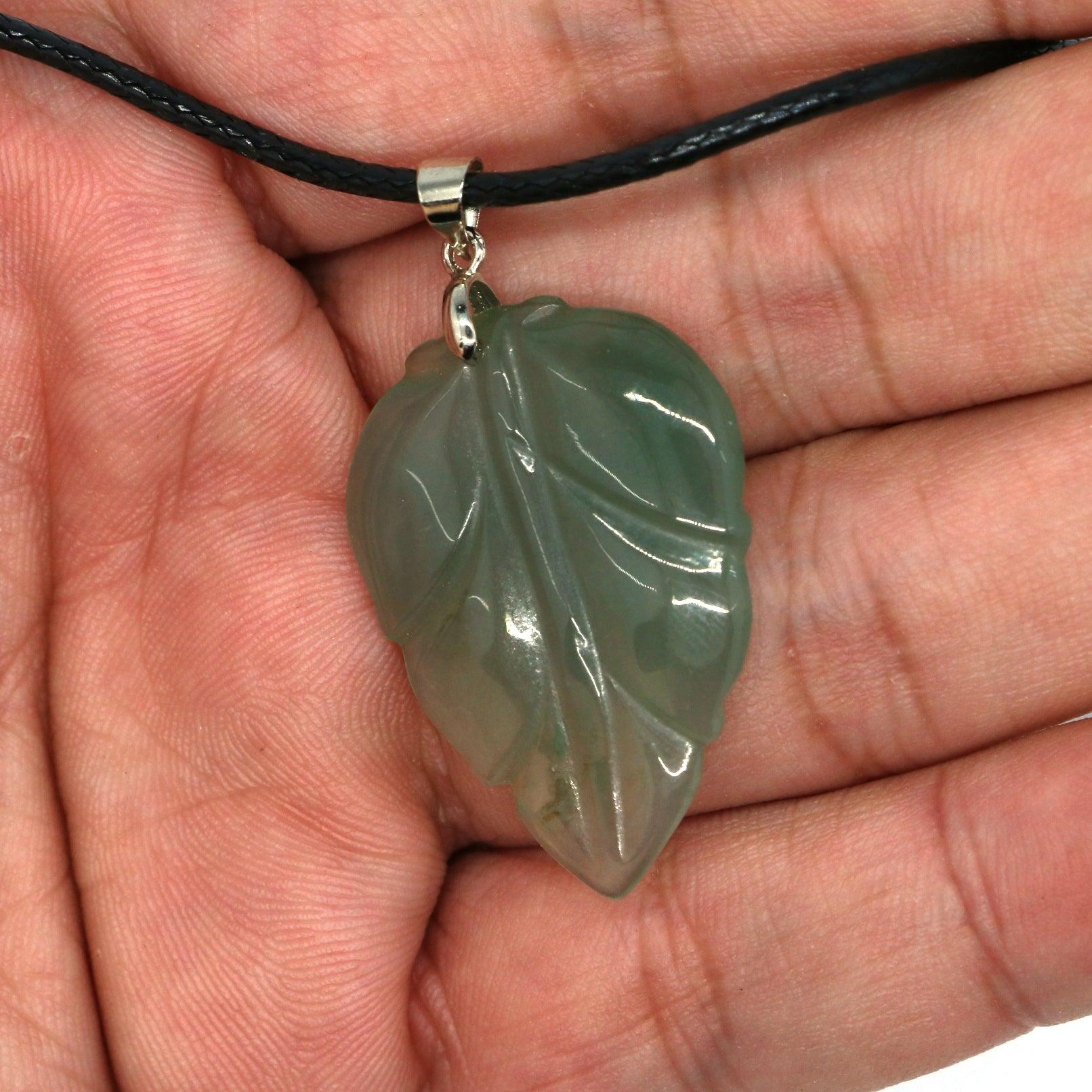 Type A Jadeite Jade Leaf Pendant Series (Fullfill USA only) B09K7N2V47 - Jade-collector.com