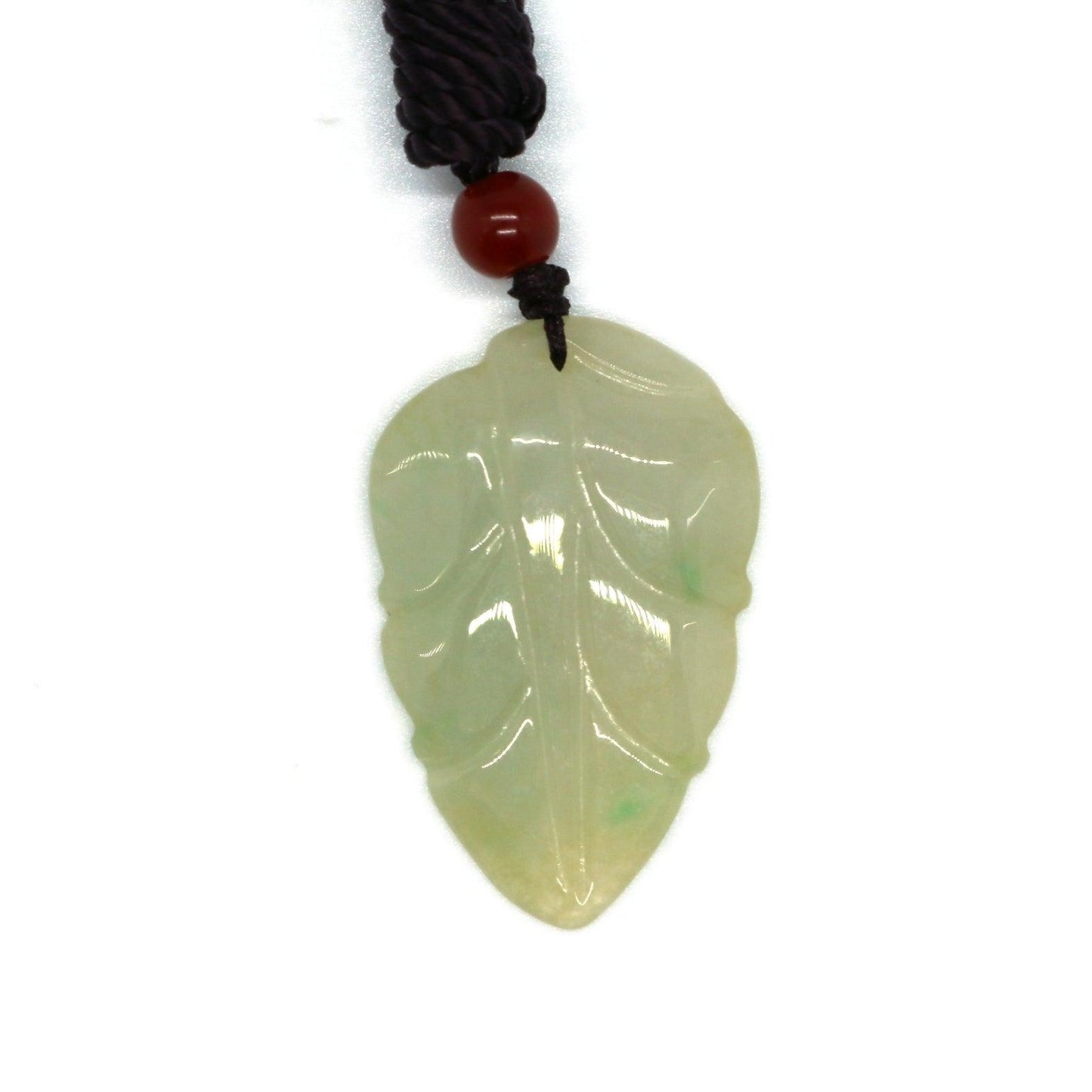 Type A Jadeite Jade Leaf Pendant Series (Fullfill USA only) B09K6DCFML