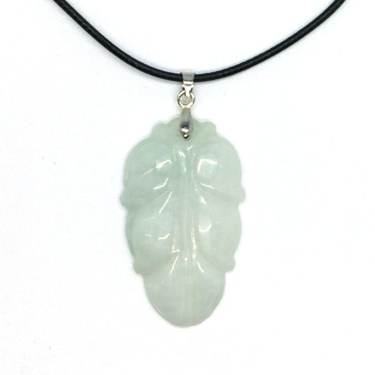 Type A Jadeite Jade Leaf Pendant Series (Fullfill USA only) B09K6D1MMT