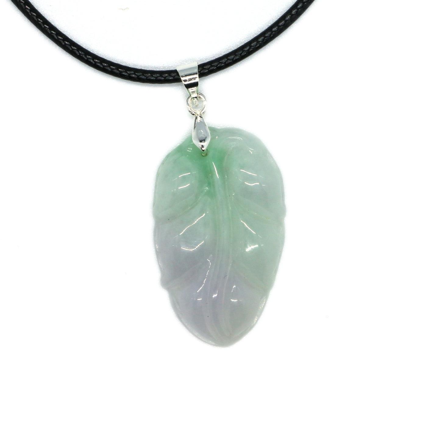 Type A Jadeite Jade Leaf Pendant Series (Fullfill USA only) B09K6FFL49