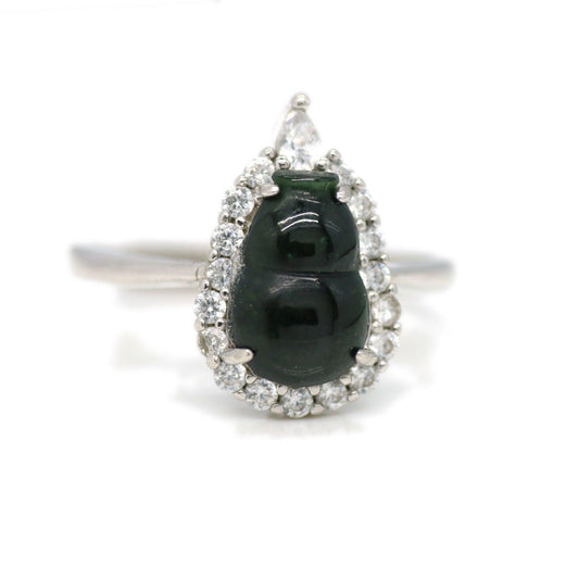 Type A Jadeite Jade Inlay Ring Series
