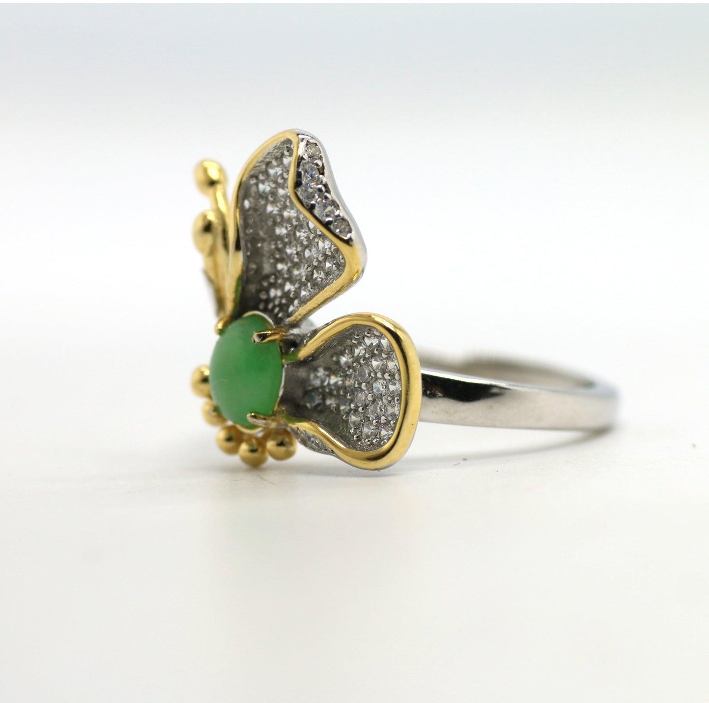 Type A Jadeite Jade Inlay Ring Series - Jade-collector.com