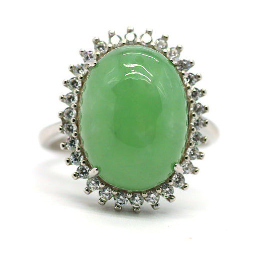 Type A Jadeite Jade Inlay Ring Series - Jade-collector.com