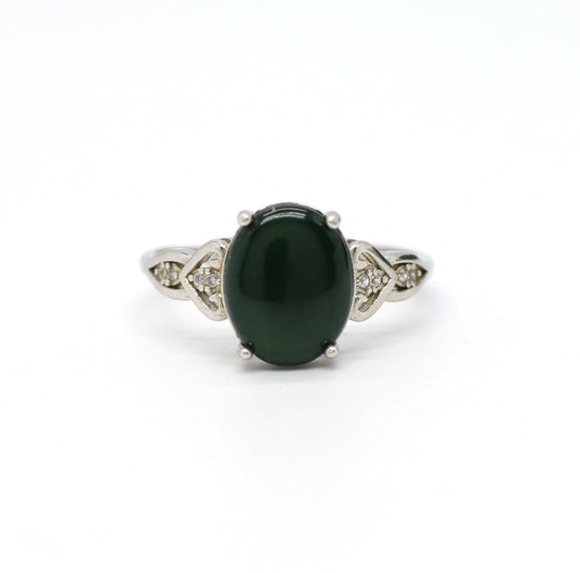 Type A Jadeite Jade Inlay Ring Series - Jade-collector.com