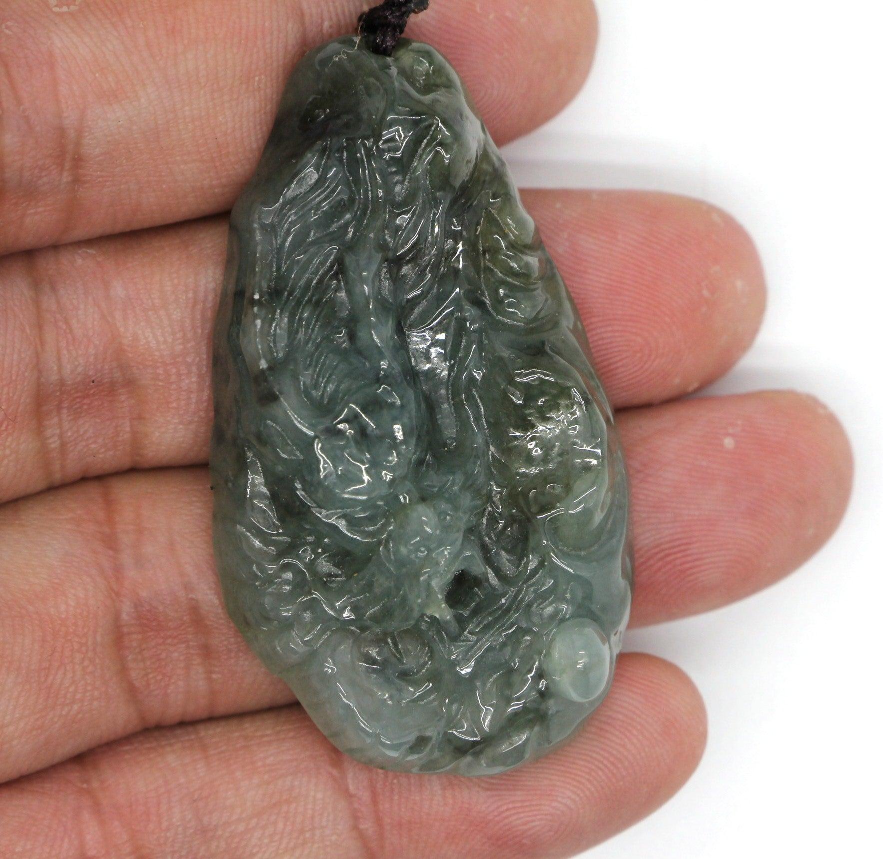 Type A Jadeite Jade Pendants Dragon Series pe10124 - Jade-collector.com