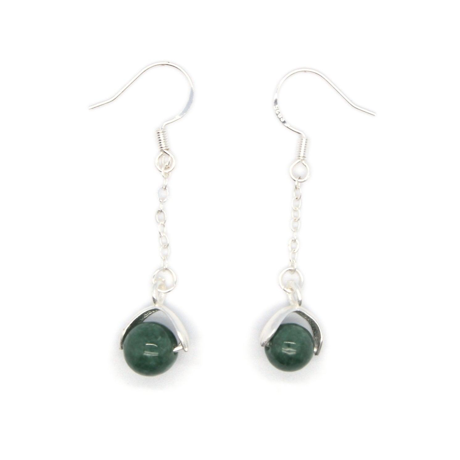 Type A Jadeite Jade Earrings - Jade-collector.com