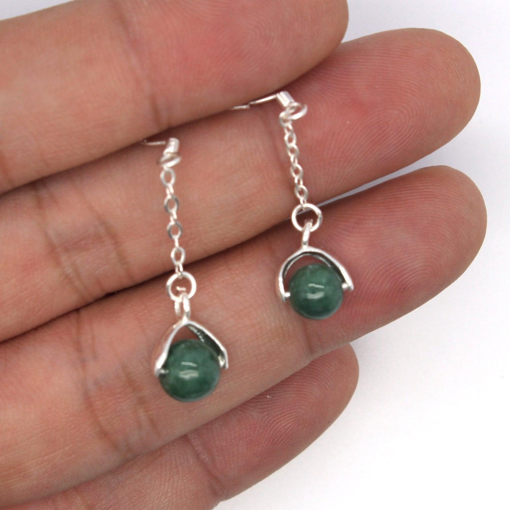 Type A Jadeite Jade Earrings - Jade-collector.com