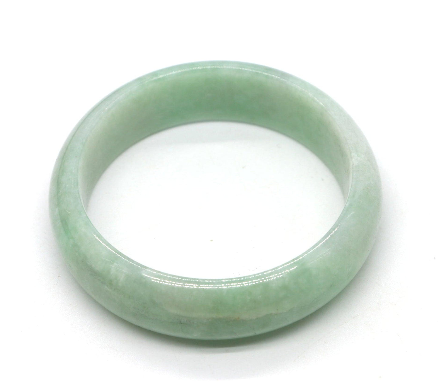 Type A Certified Jadeite Jade Bangle Size 54 -56mm B0BN7JBF56 - Jade-collector.com