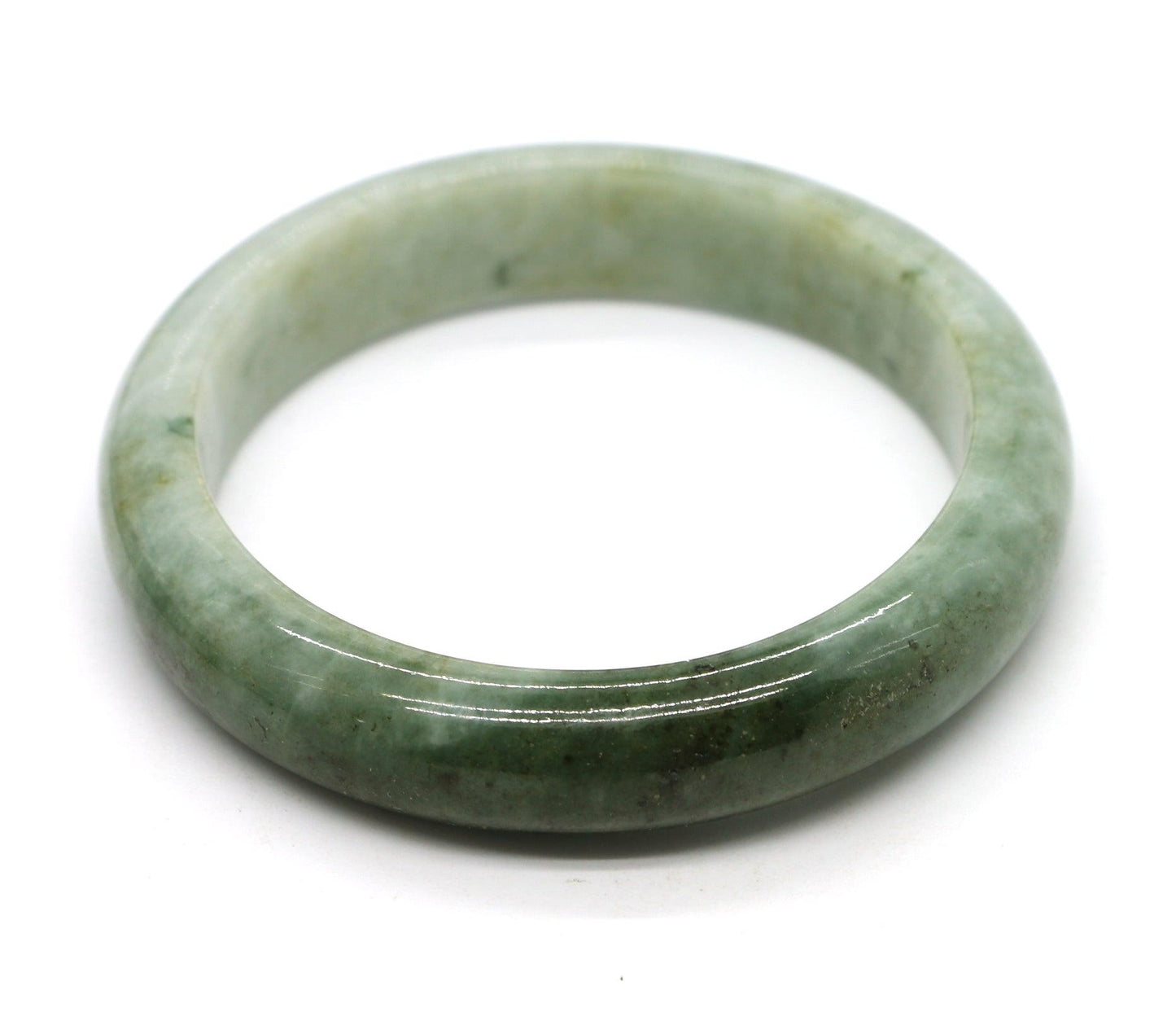 Type A Certified Jadeite Jade Bangle Size 56 -58mm B0BN7TS73R - Jade-collector.com