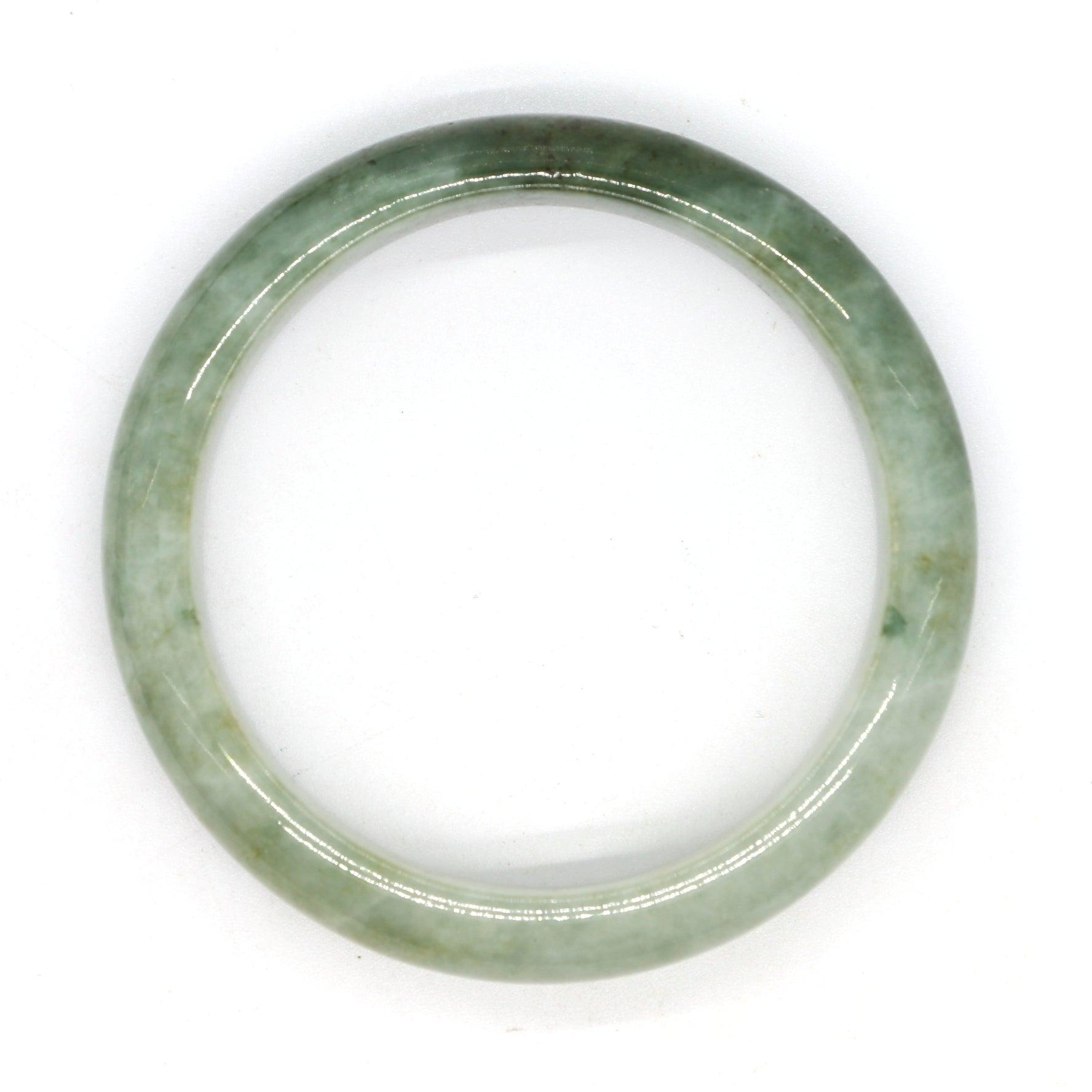 Type A Certified Jadeite Jade Bangle Size 56 -58mm B0BN7TS73R - Jade-collector.com