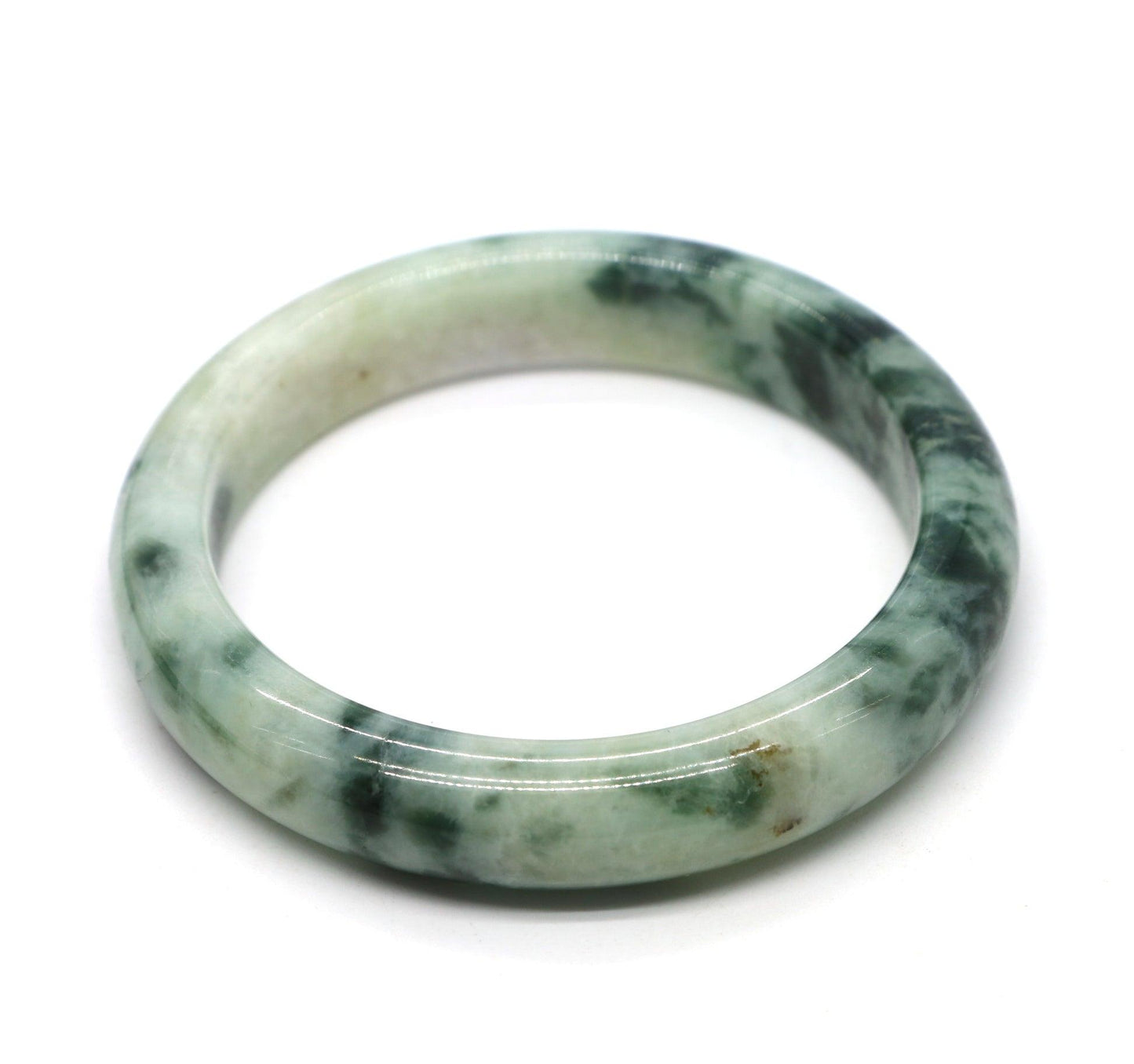 Type A Certified Jadeite Jade Bangle Size 56 -58mm B0BN7VDZDL - Jade-collector.com