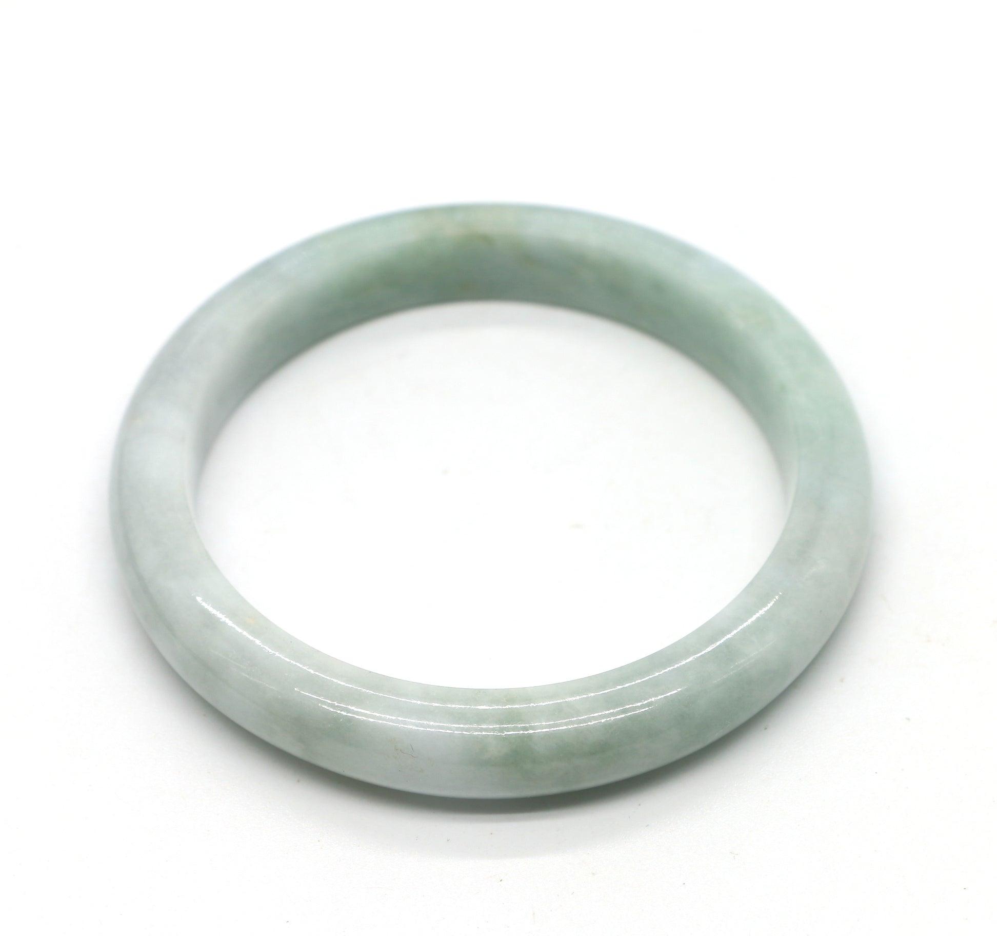 Type A Certified Jadeite Jade Bangle Size 56 -58mm B0BN7V51SX - Jade-collector.com