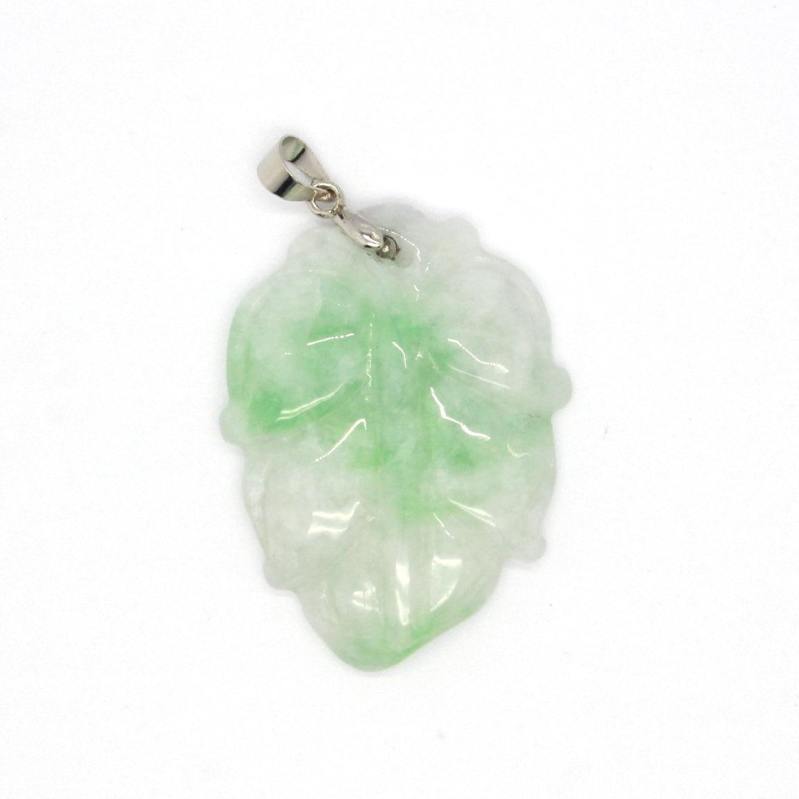 Type A Jadeite Jade Leaf Pendant Series (Fullfill USA only) B08QJDMZF6