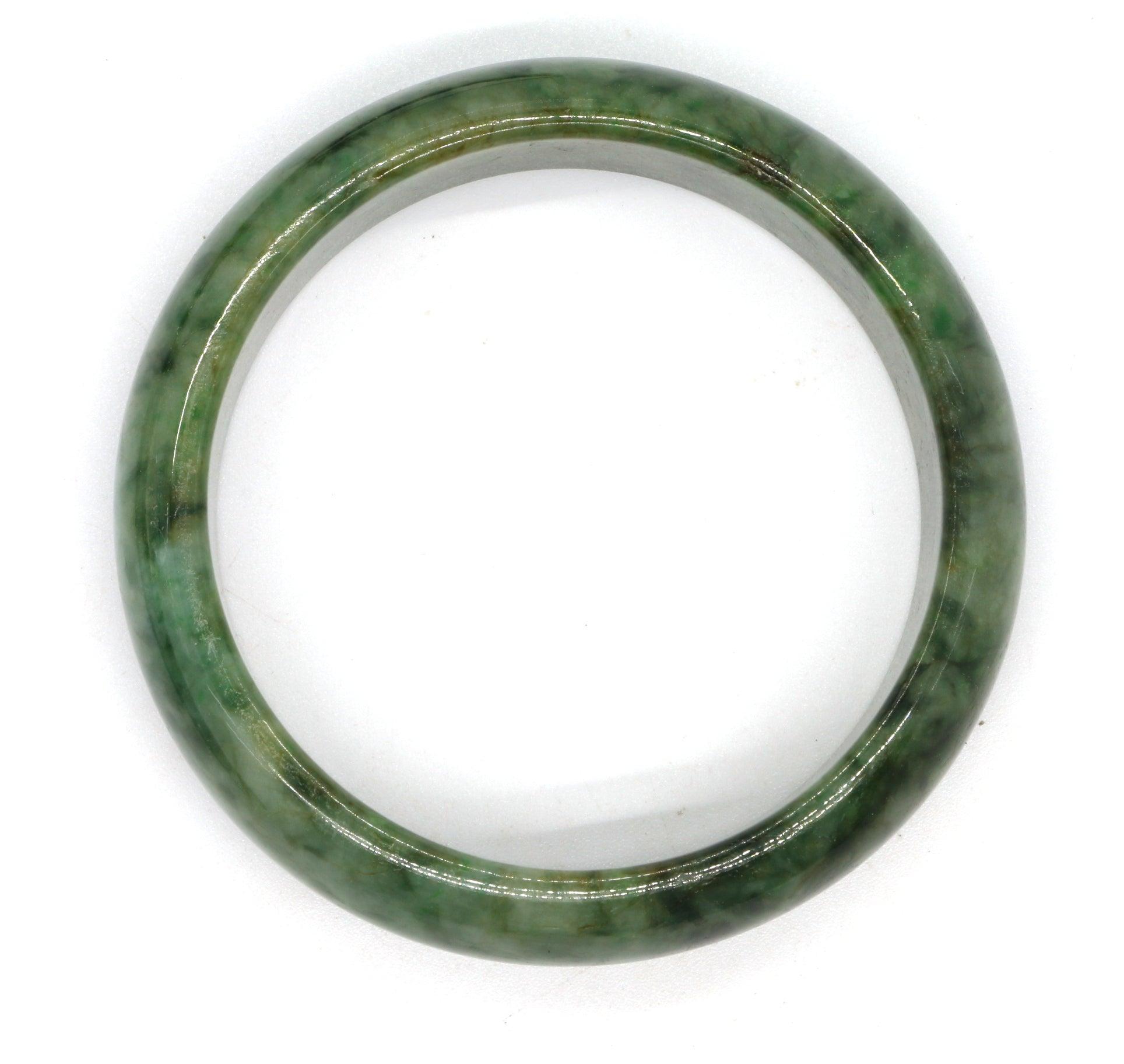 Type A Certified Jadeite Jade Bangle Size 56 -58mm B0BN9VV2QK - Jade-collector.com