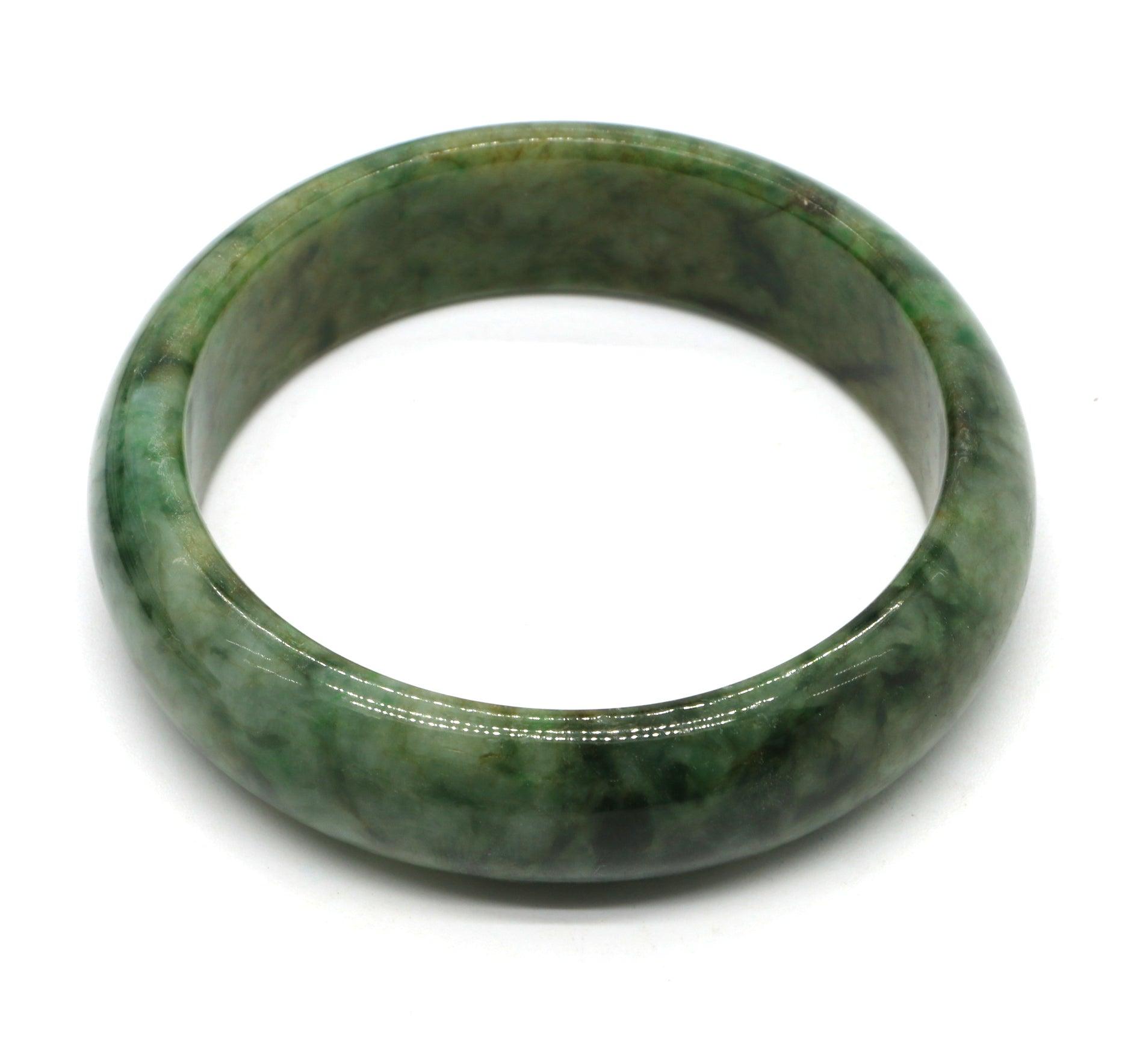 Type A Certified Jadeite Jade Bangle Size 56 -58mm B0BN9VV2QK - Jade-collector.com