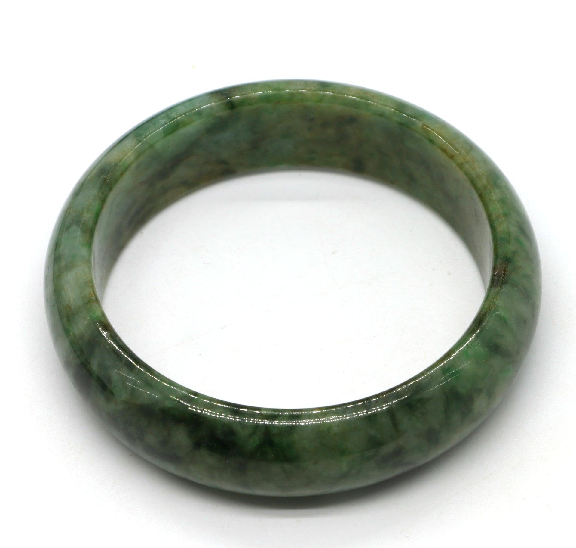 Type A Certified Jadeite Jade Bangle Size 56 -58mm B0BN9VV2QK - Jade-collector.com