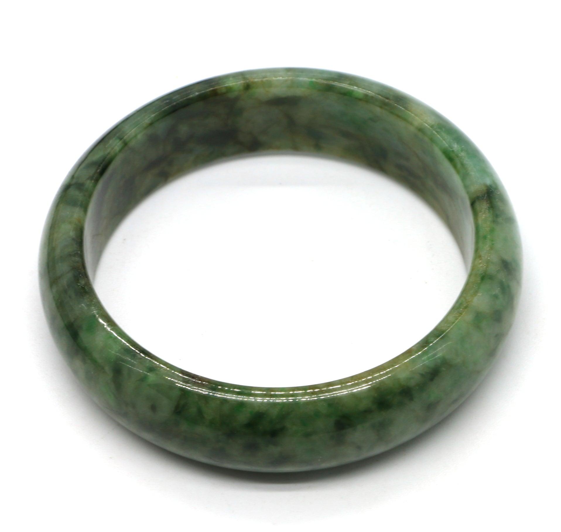 Type A Certified Jadeite Jade Bangle Size 56 -58mm B0BN9VV2QK - Jade-collector.com