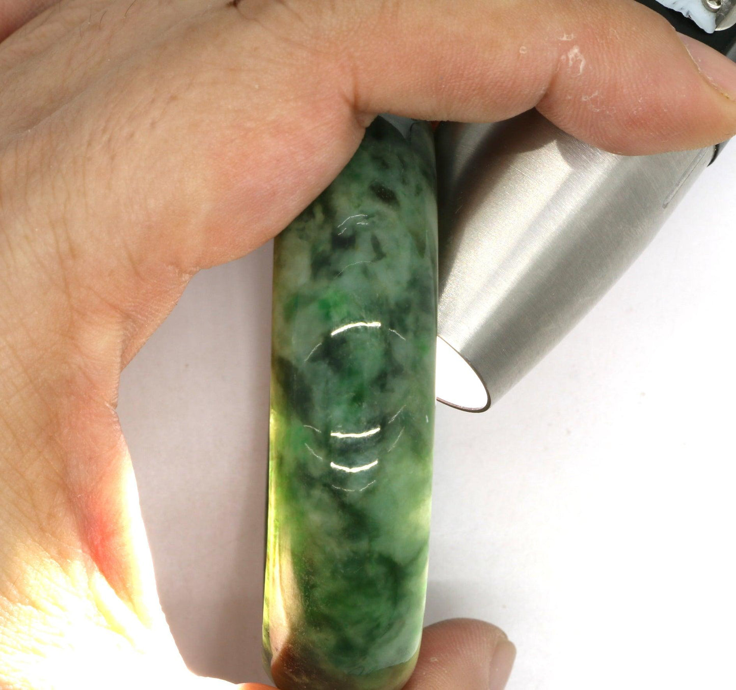 Type A Certified Jadeite Jade Bangle Size 56 -58mm B0BNB5FTSZ