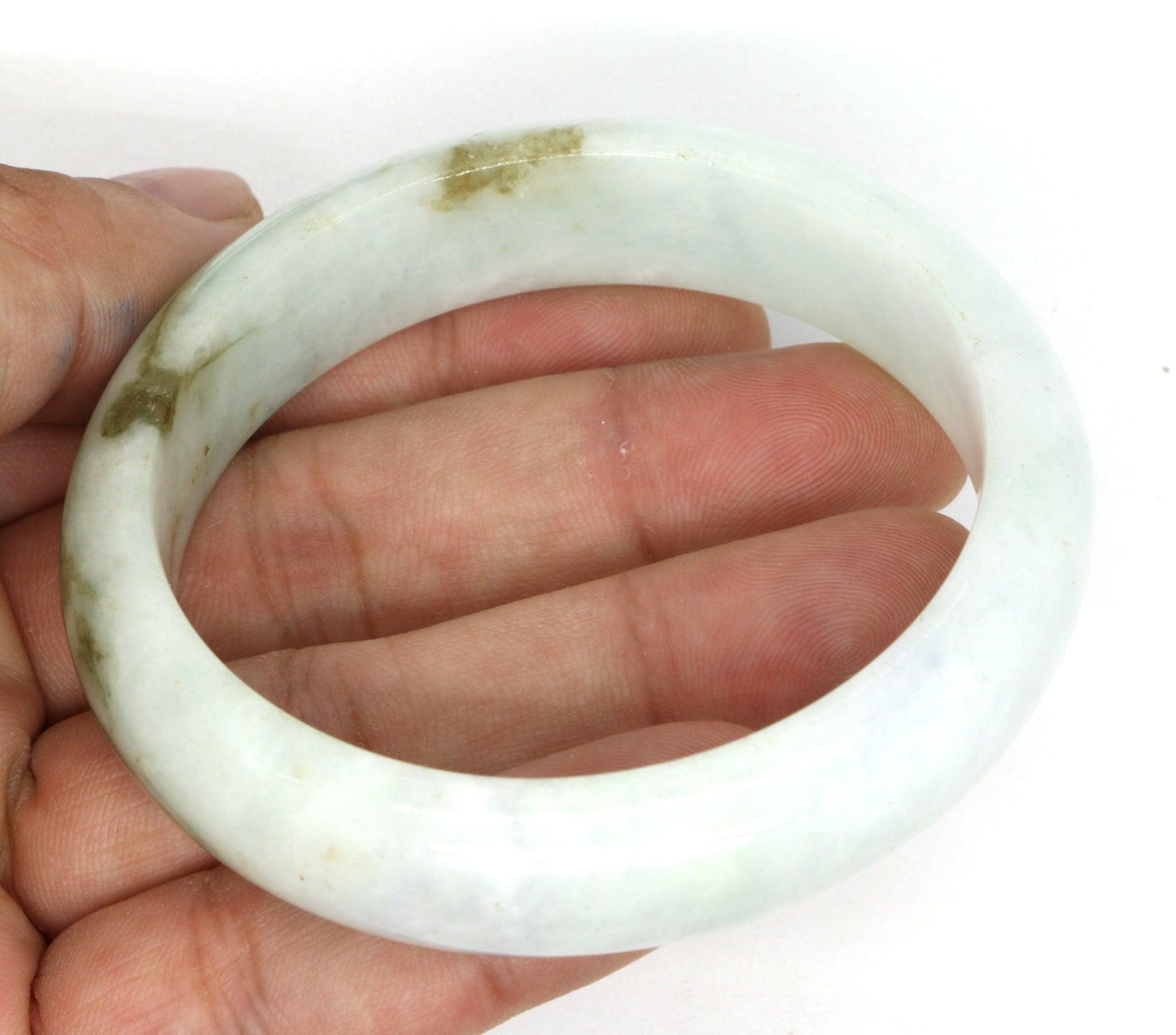 Type A Certified Jadeite Jade Bangle Size 56 -58mm B0BNBBNZL1 - Jade-collector.com