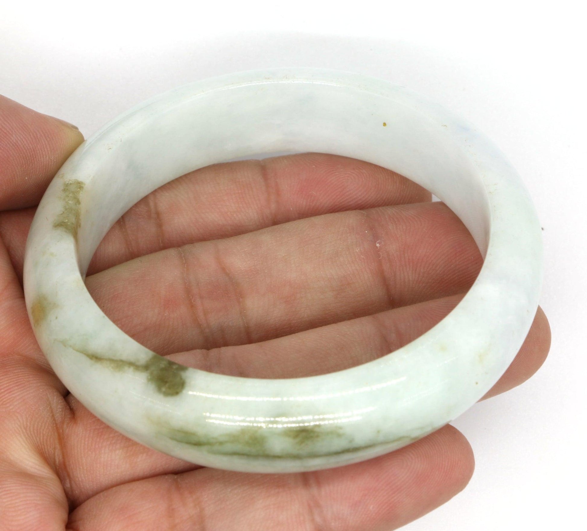 Type A Certified Jadeite Jade Bangle Size 56 -58mm B0BNBBNZL1 - Jade-collector.com