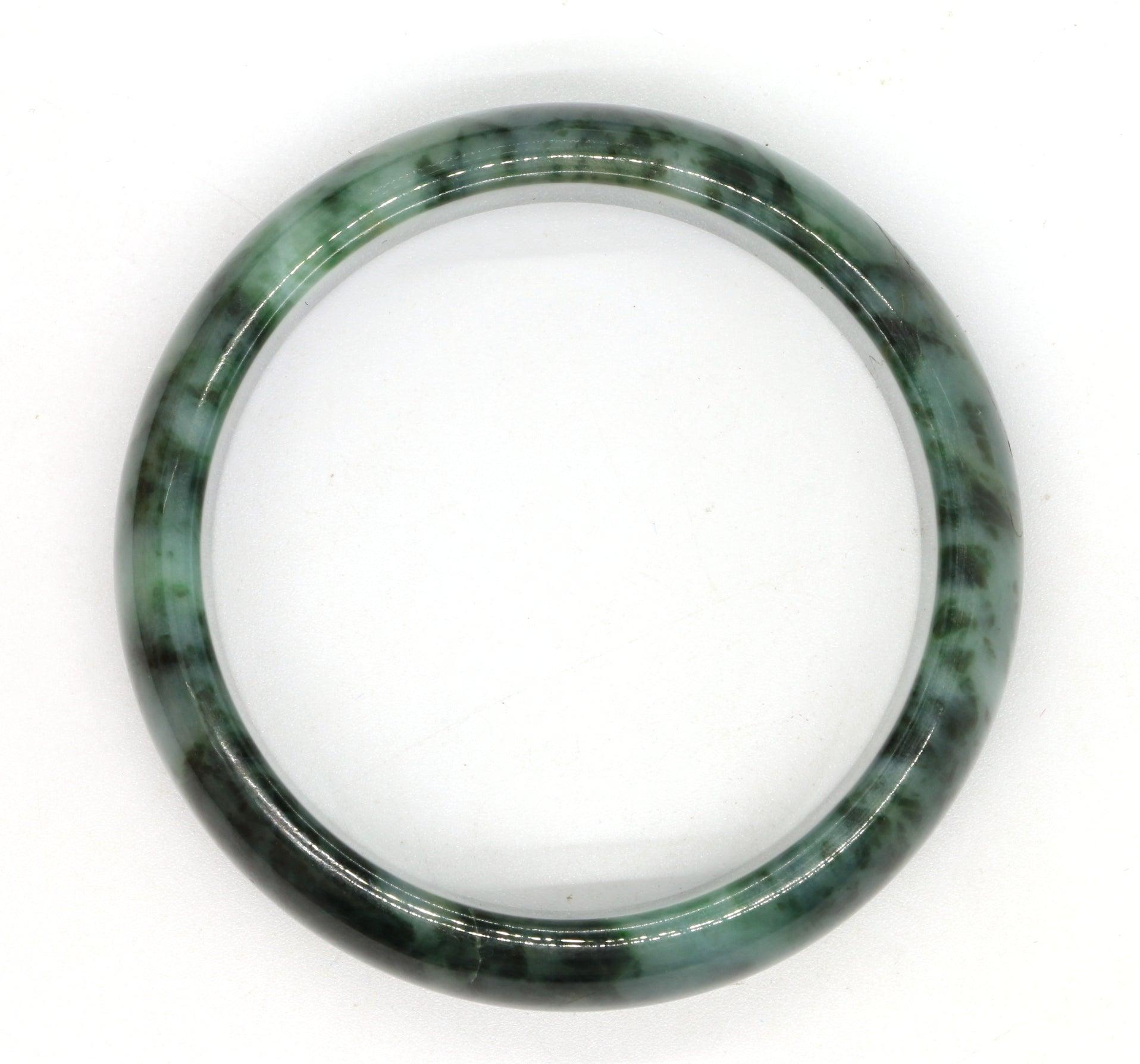 Type A Certified Jadeite Jade Bangle Size 56 -58mm B0BNFP3VQL - Jade-collector.com