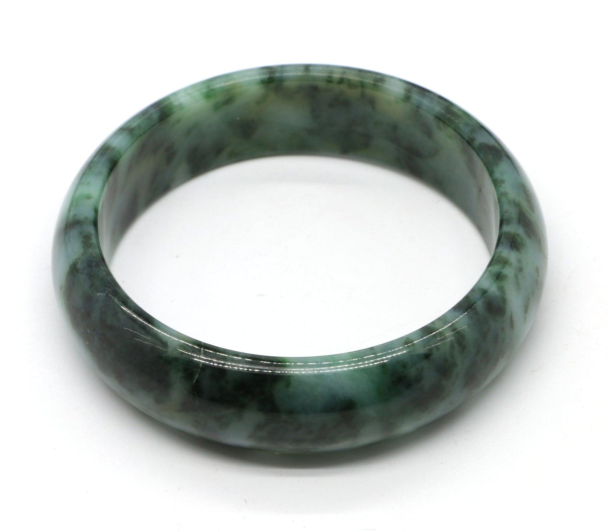 Type A Certified Jadeite Jade Bangle Size 56 -58mm B0BNFP3VQL - Jade-collector.com