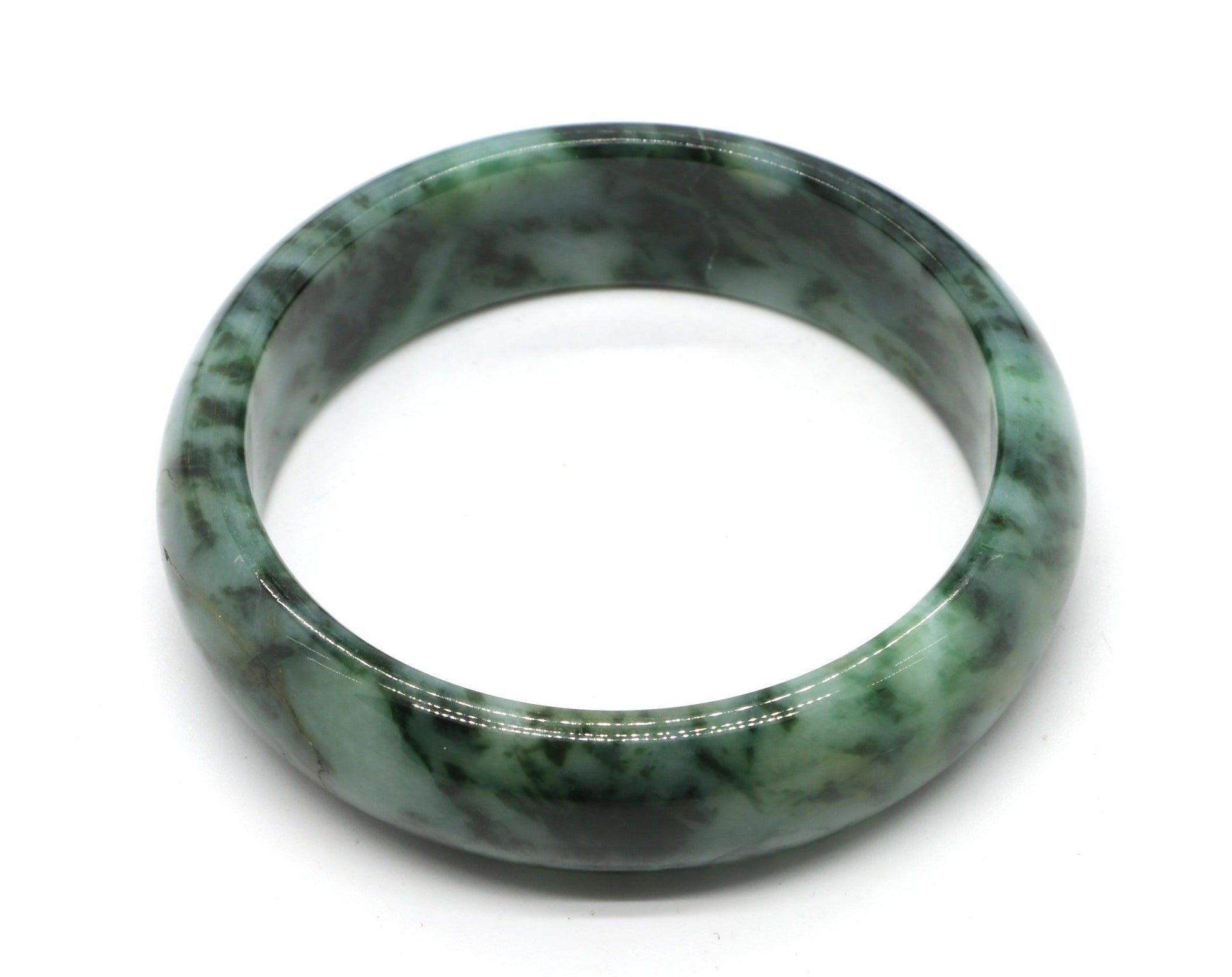 Type A Certified Jadeite Jade Bangle Size 56 -58mm B0BNFP3VQL - Jade-collector.com