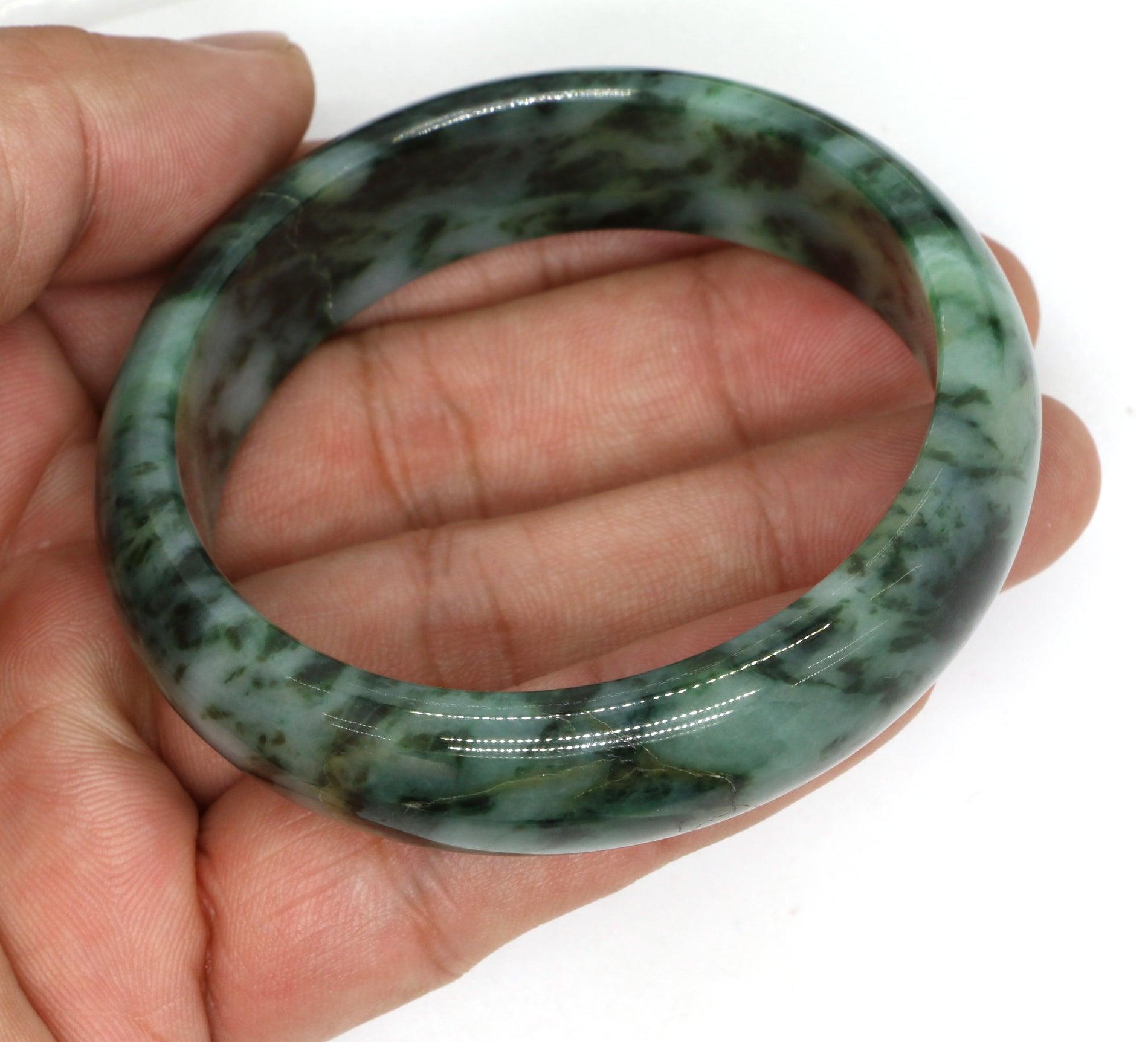 Type A Certified Jadeite Jade Bangle Size 56 -58mm B0BNFP3VQL - Jade-collector.com