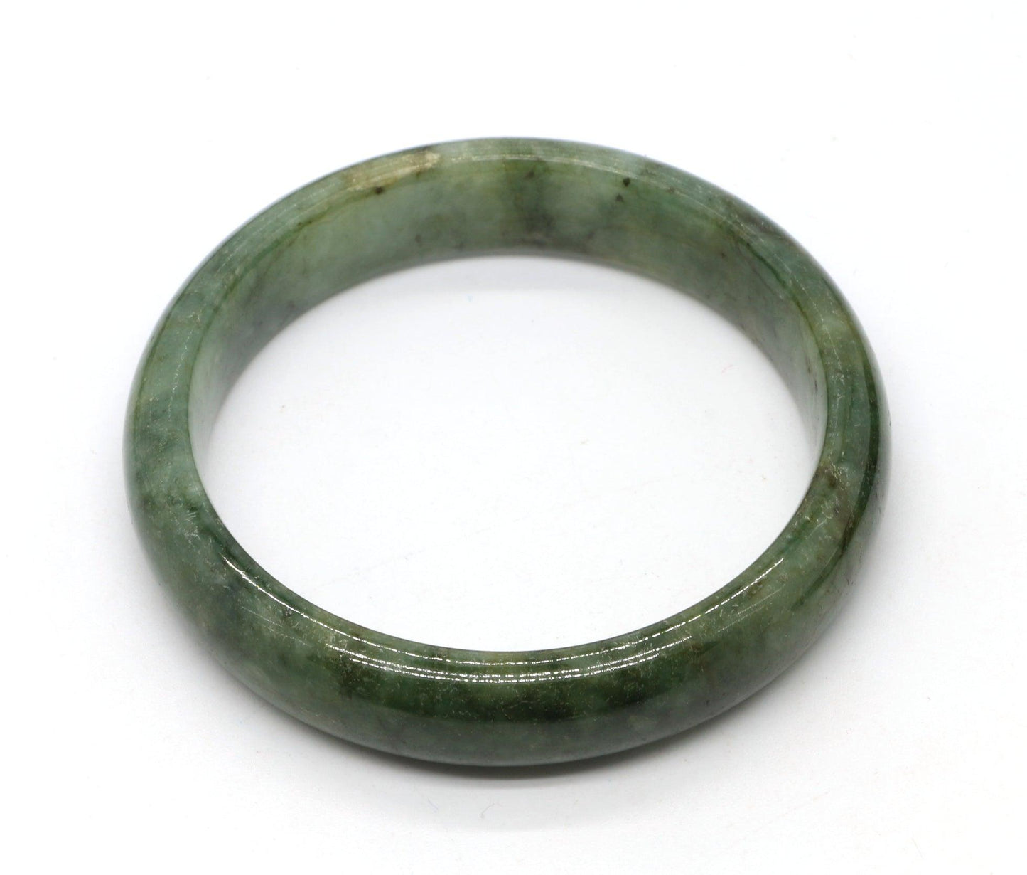 Type A Certified Jadeite Jade Bangle Size 56 -58mm B0BNFNQ813 - Jade-collector.com