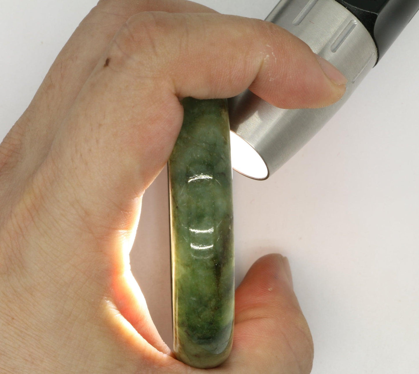 Type A Certified Jadeite Jade Bangle Size 56 -58mm B0BNFNQ813