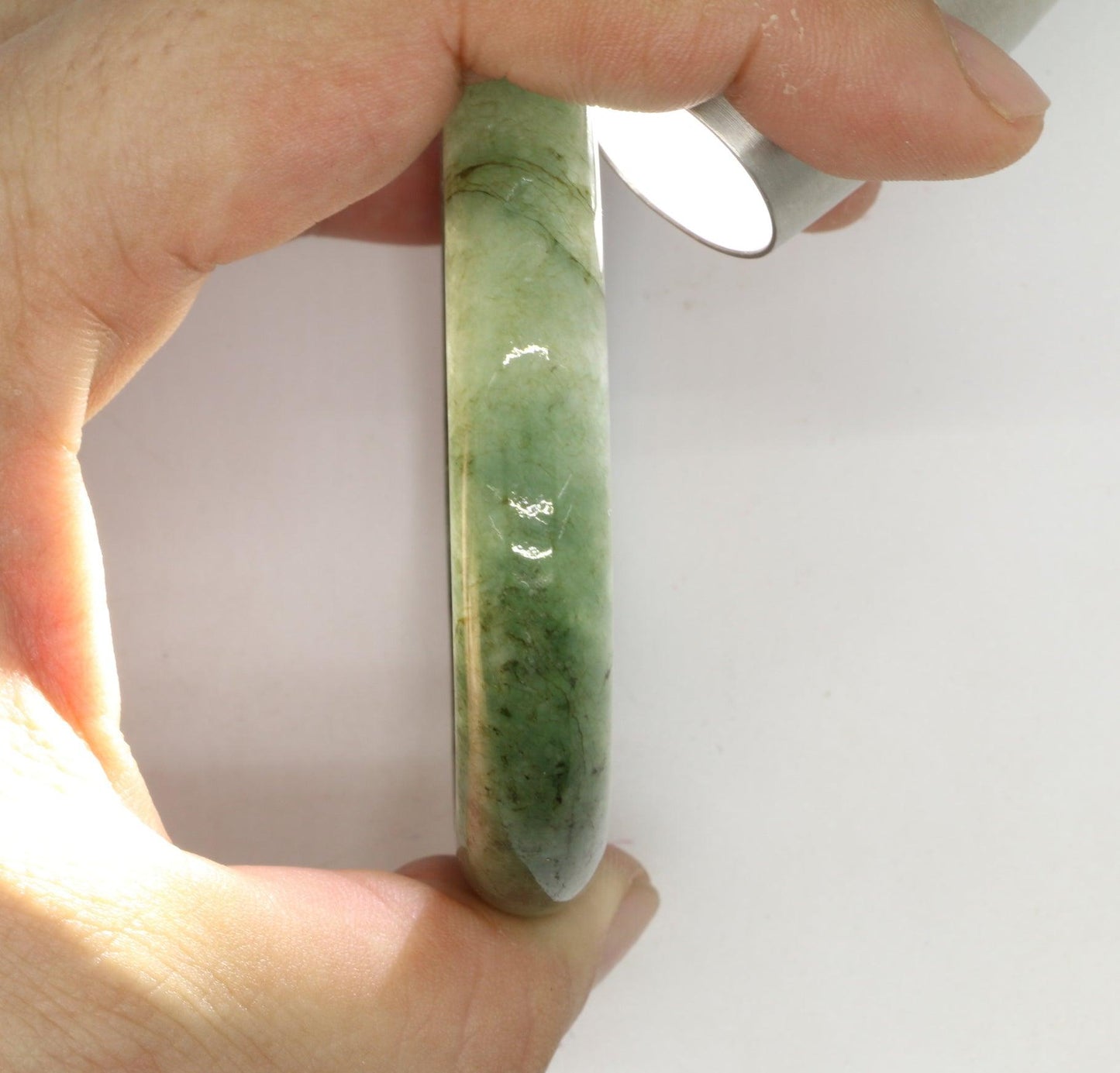 Type A Certified Jadeite Jade Bangle Size 56 -58mm B0BNFNM5Y7
