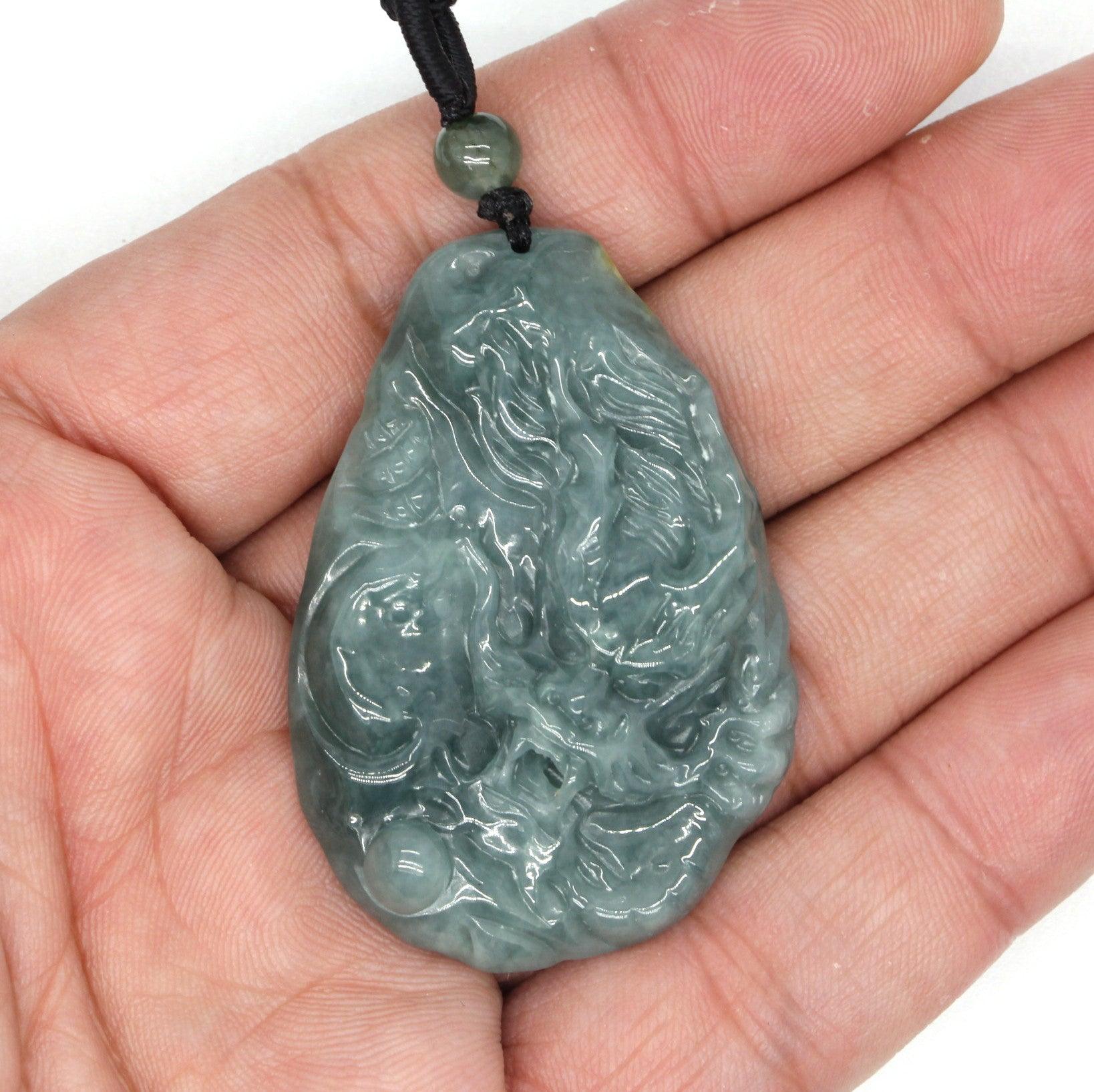 Type A Jadeite Jade Pendants Dragon Series pe10162 - Jade-collector.com