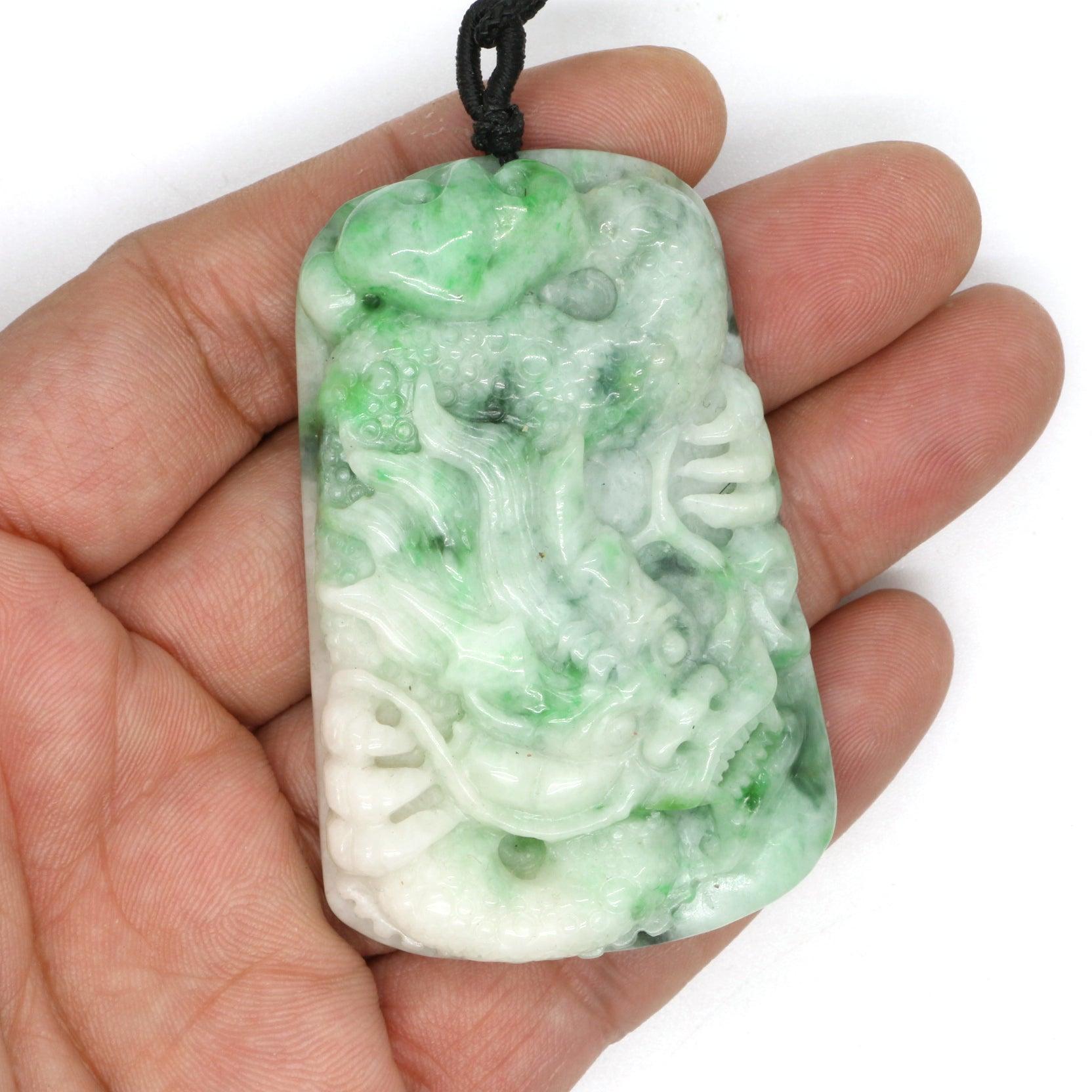 Type A Jadeite Jade Pendants Dragon Series pe10140 - Jade-collector.com