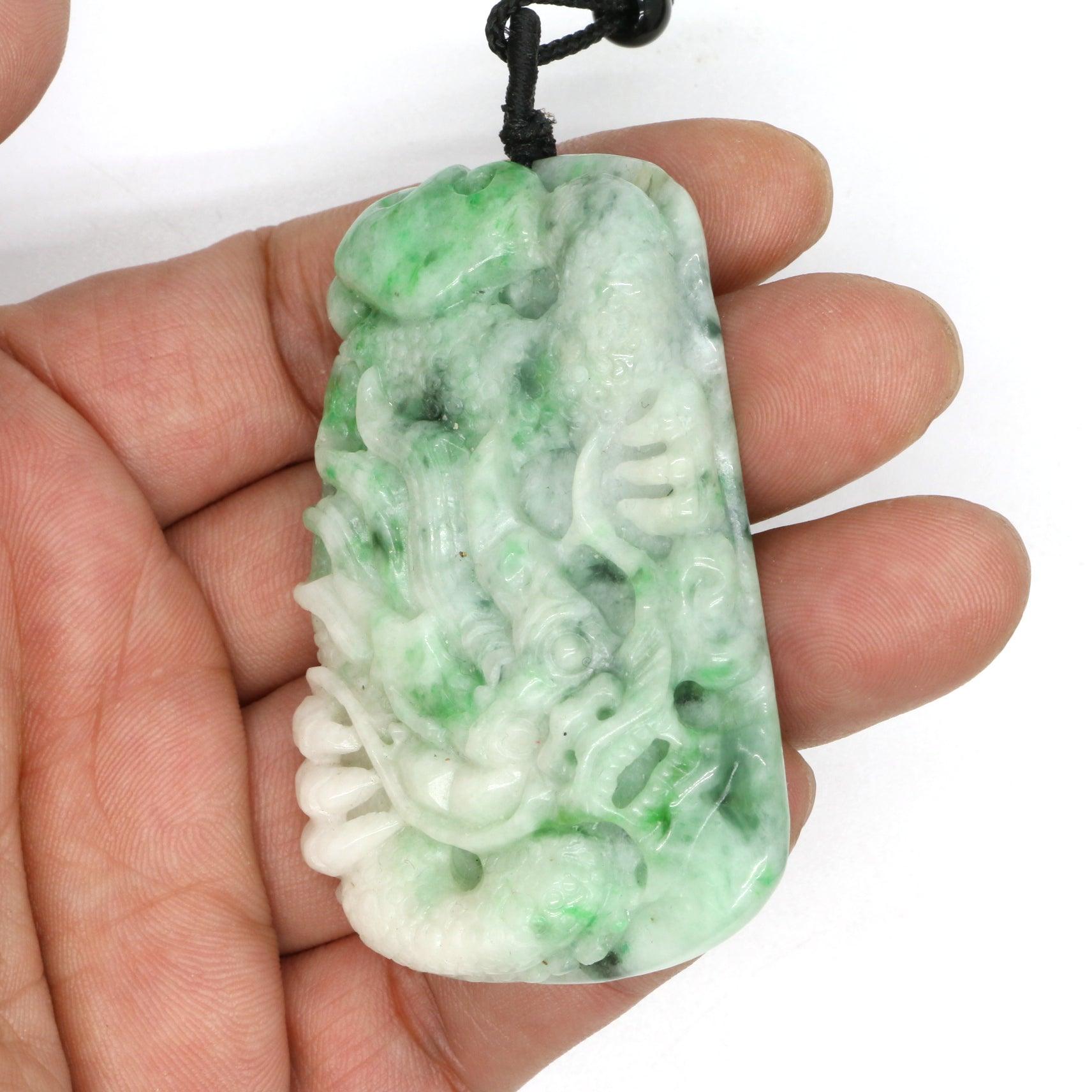 Type A Jadeite Jade Pendants Dragon Series pe10140 - Jade-collector.com