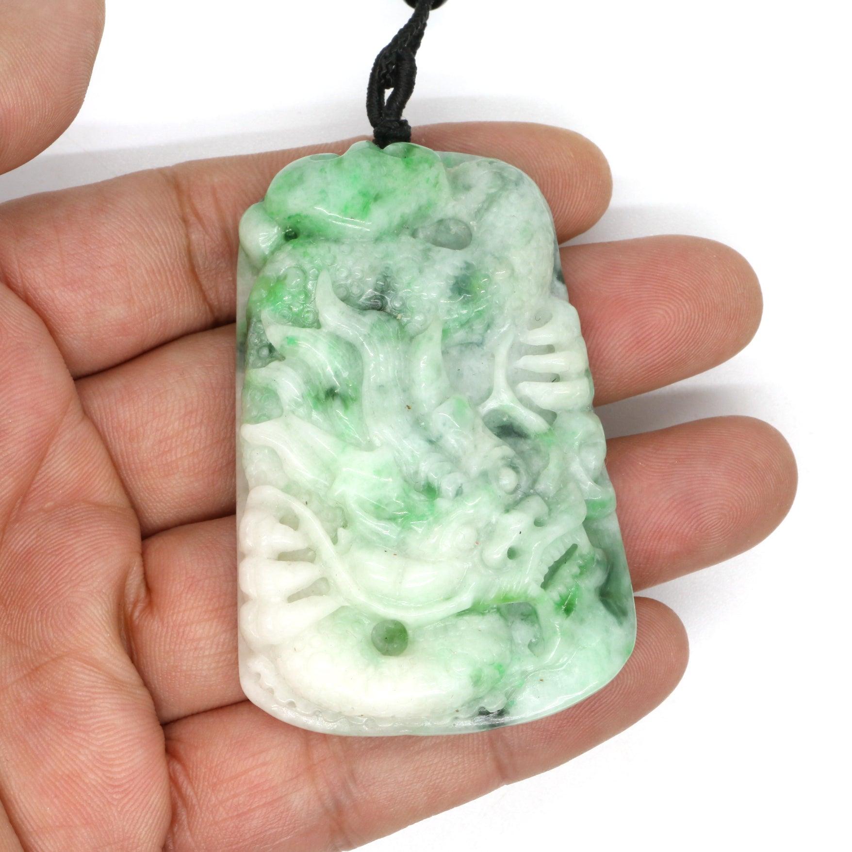 Type A Jadeite Jade Pendants Dragon Series pe10140 - Jade-collector.com