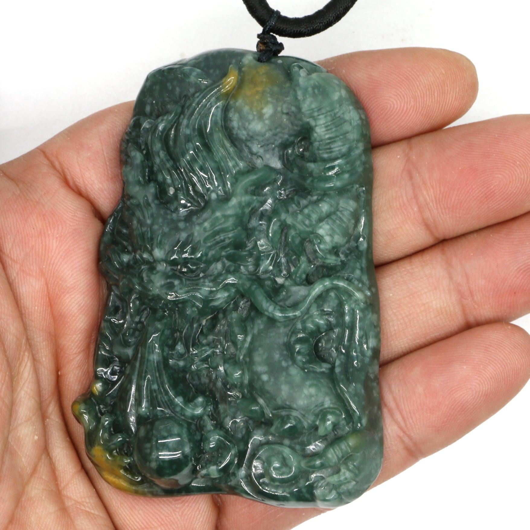 Type A Jadeite Jade Pendants Dragon Series pe10157 - Jade-collector.com